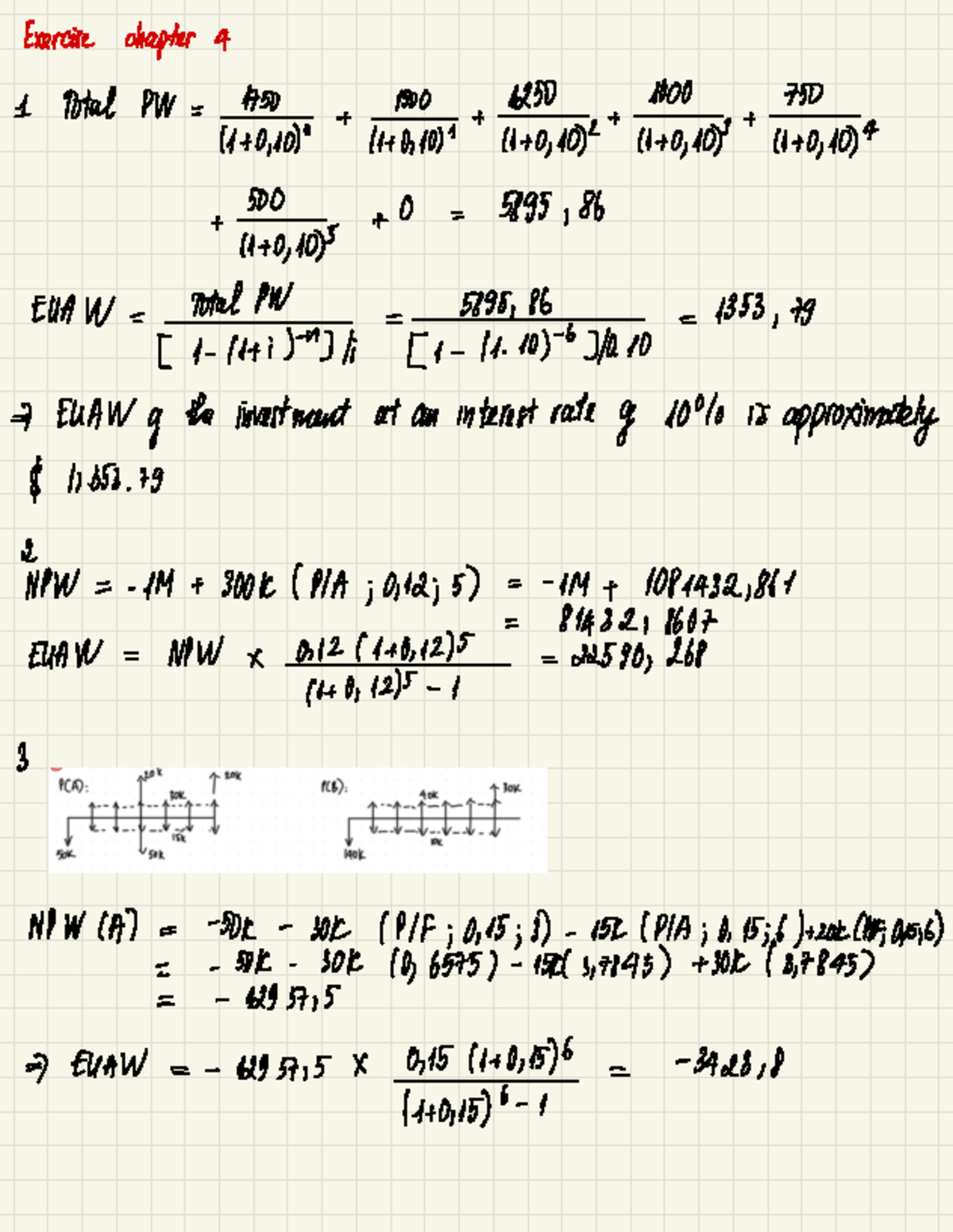 Hw Chapter 4 - Do homework - Exercise Chapter 4 1 Bal PW = 1750 f 150 t ...