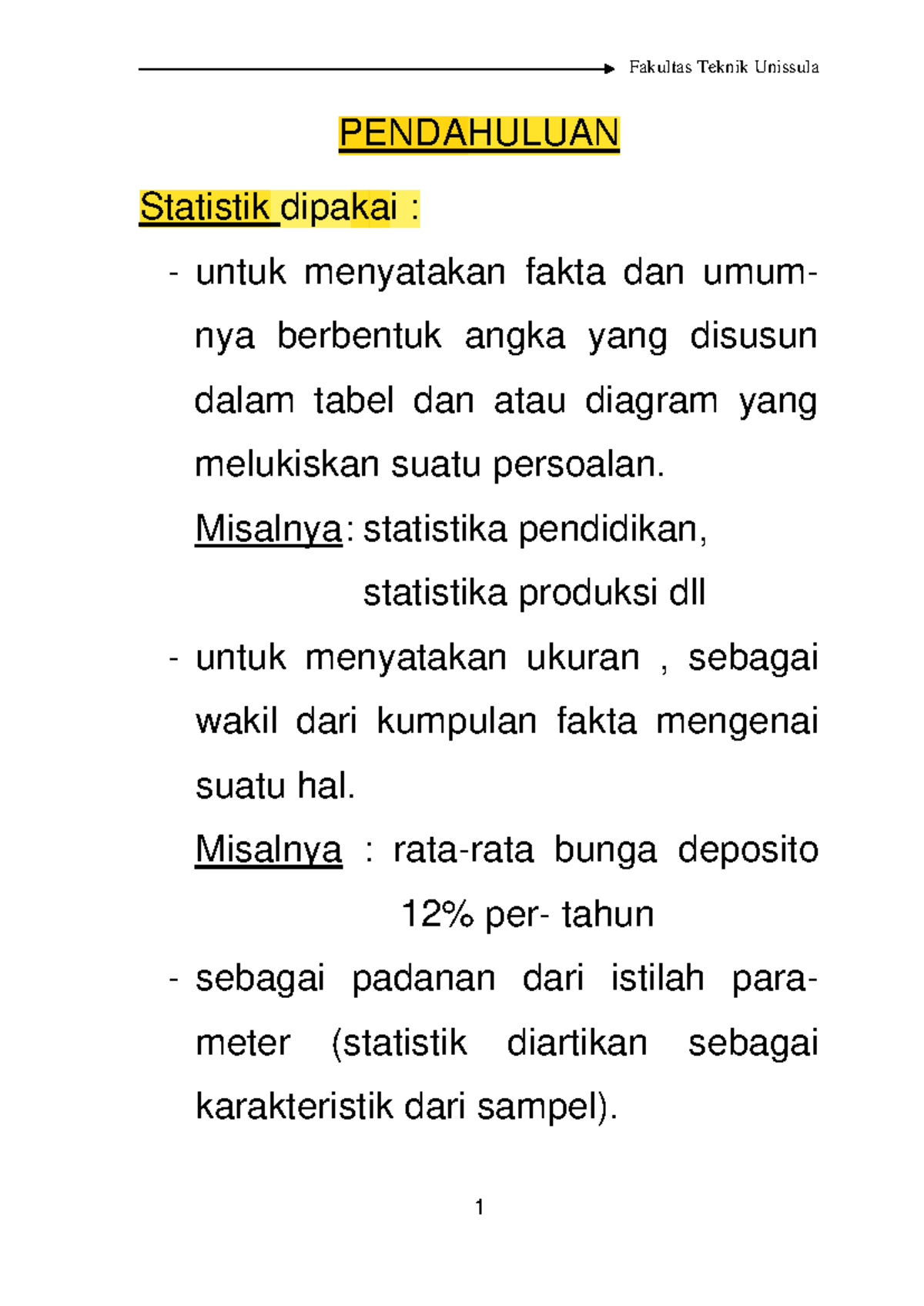 Statistika Pertemuan I: Pengantar & Konsep Dasar Statistika - Studocu