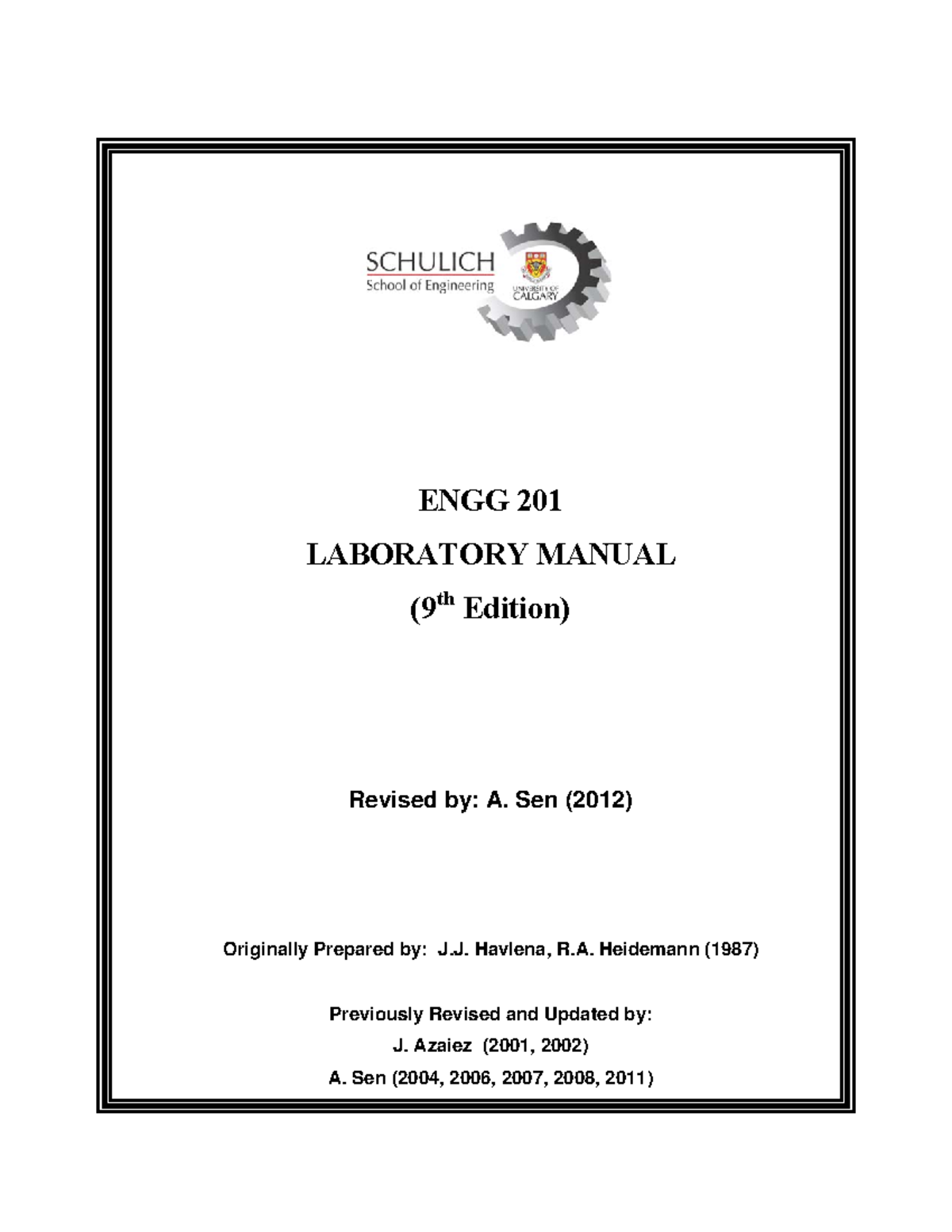 ENGG 201 Lab Manual - Revised September 2012 - PVT Experiment Notes ...