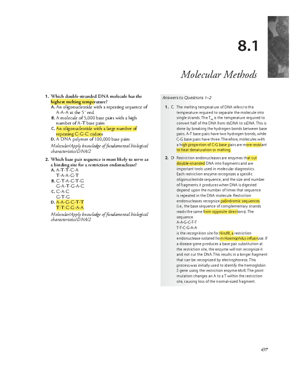 Molecular Methods in Biology: Key Concepts and Applications (Course ...