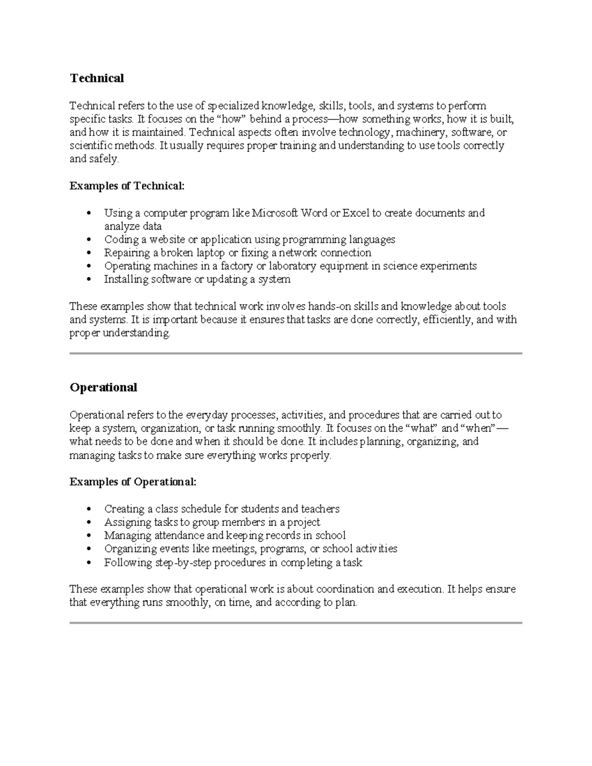 Technical and Operational Concepts in English 10 - Studocu