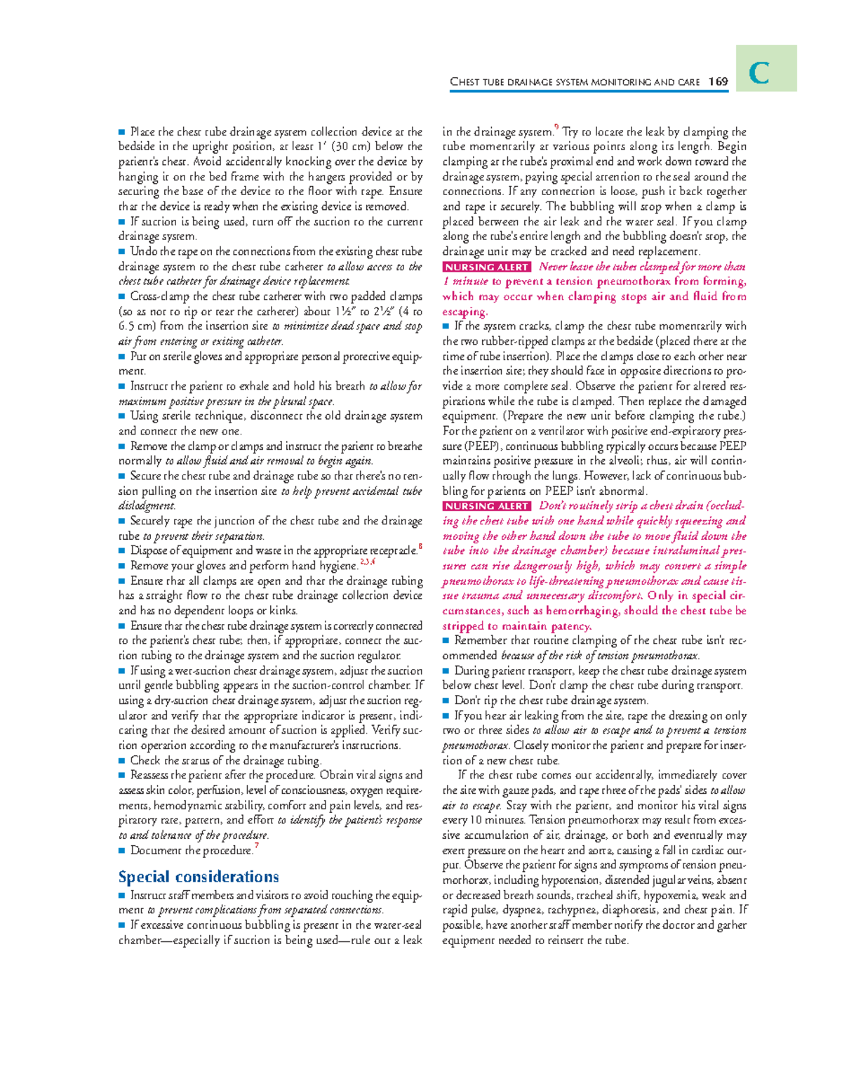 Nursing Procedures for Chest Tube Drainage System Setup (NRS 43) - Studocu