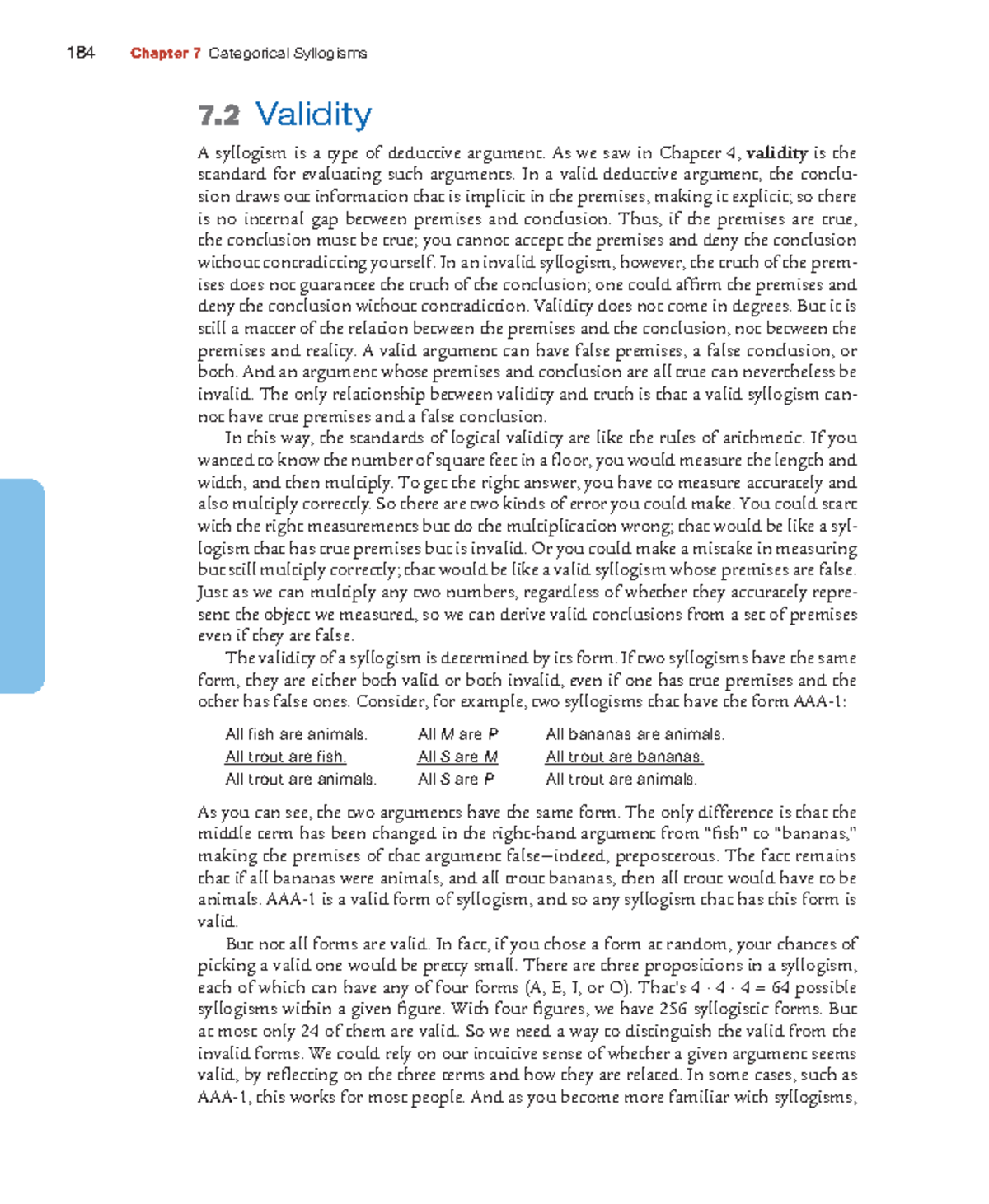 184 Chapter 7: Understanding Categorical Syllogisms and Validity - Studocu