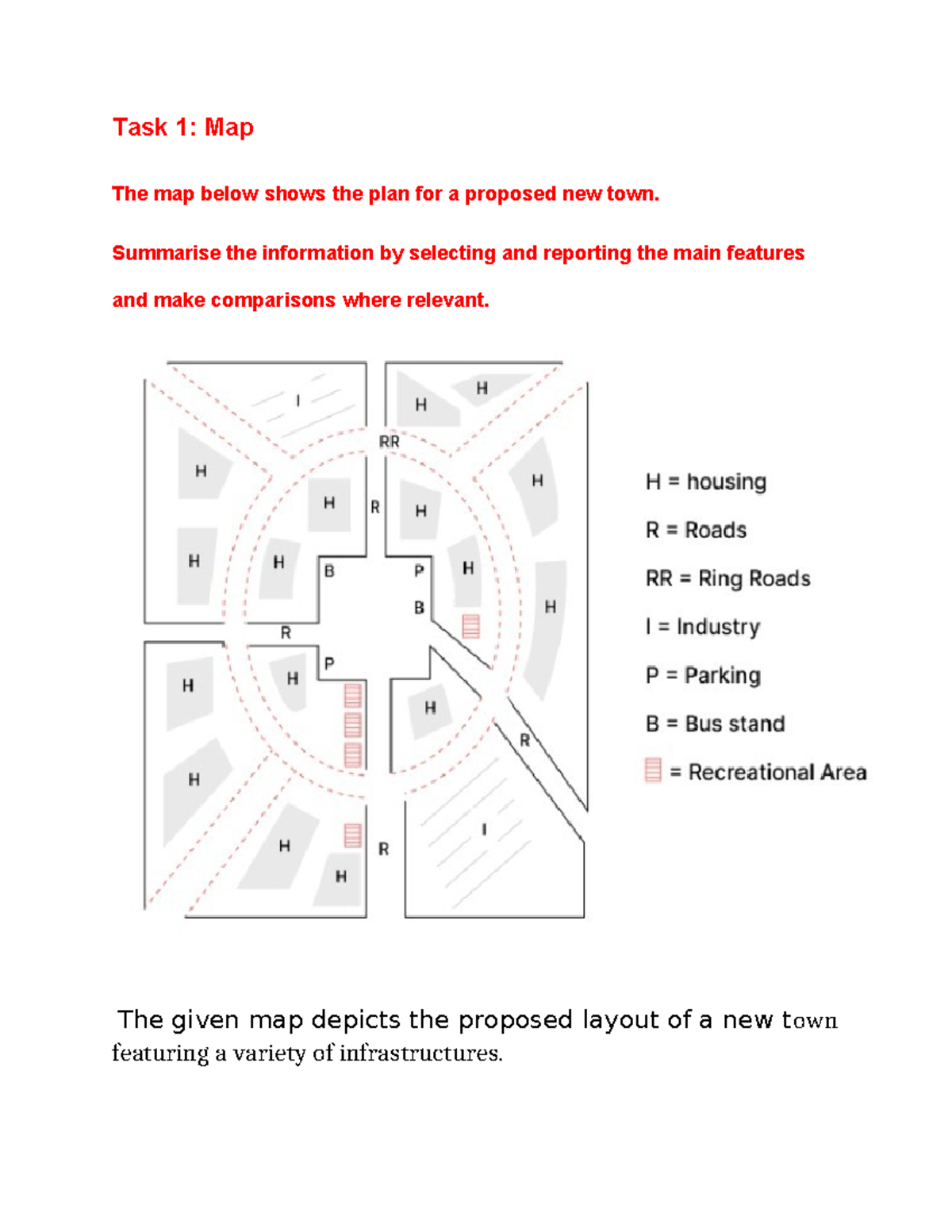 Task 1: Summary of Proposed New Town Layout and Features - Studocu