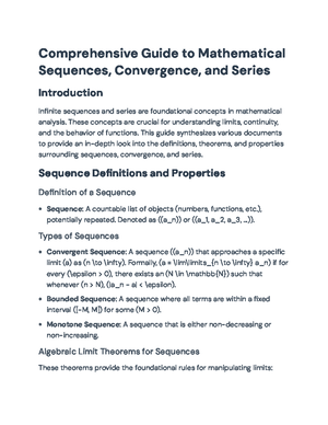 MATH 362 Test #2 Comprehensive Review: Sequences & Convergence - I didn ...