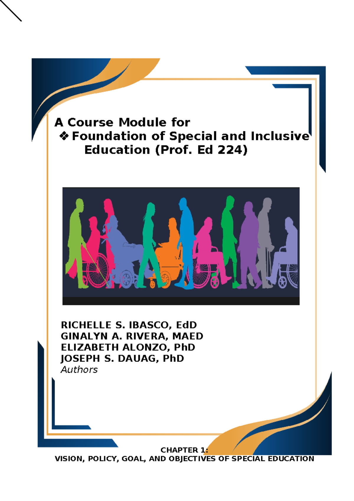 Module in Foundations of Special & Inclusive Education (Prof. Ed 2 24 ...