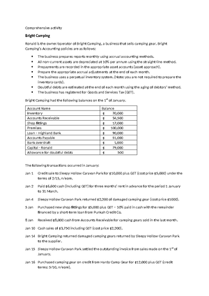 Financial statements - MYOB - 1. • • 2 ...