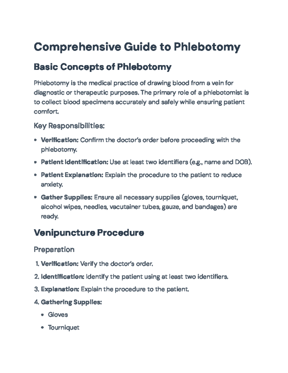 Phlebotomy Techniques and Best Practices: A Comprehensive Guide ...