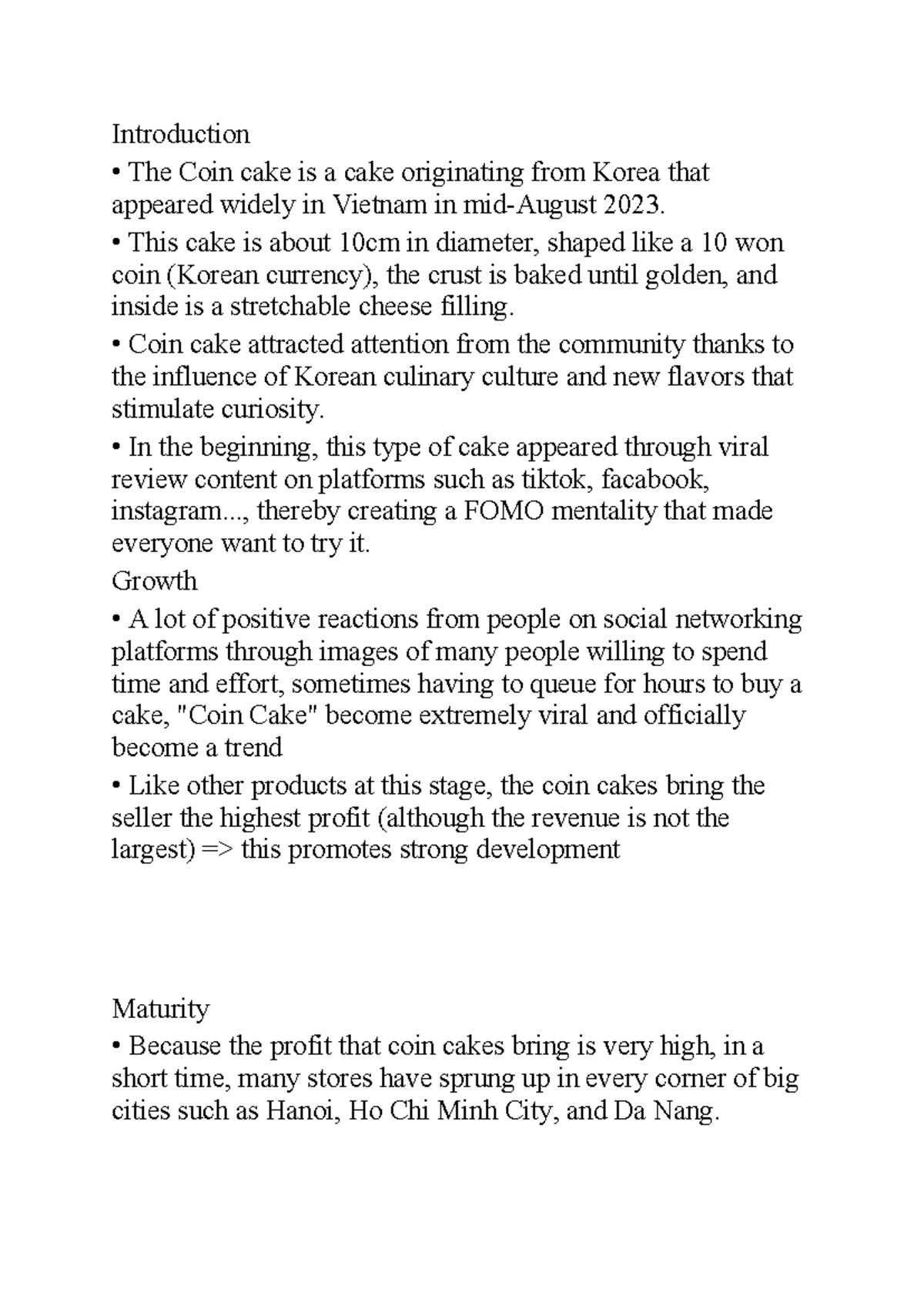 Banhdongxu: The Rise and Fall of the Viral Coin Cake Trend - Studocu