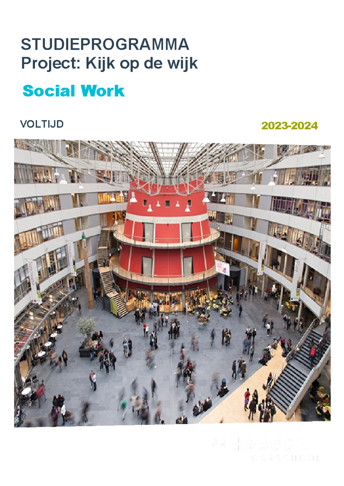 Studiehandleiding Project Kijk op de Wijk Sociaal Werk 2023-2024 ...