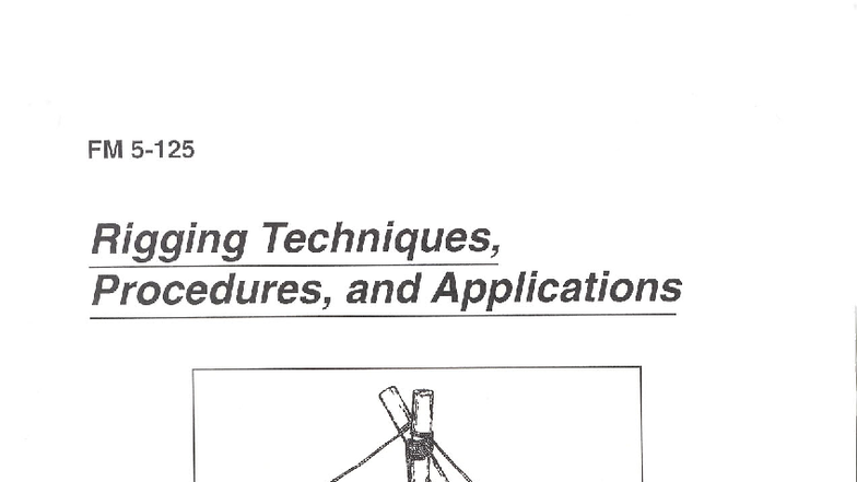 FM C1 Rigging Techniques: Procedures & Applications Guide - Studocu