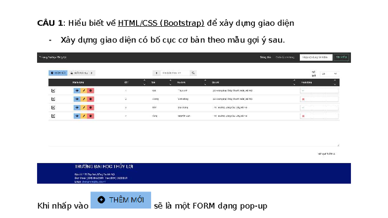Câu hỏi 1-3: Hiểu biết về Bootstrap, Javascript & ReactJS - Môn Học Cơ ...
