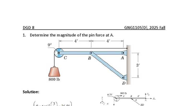 DGD8 solutions - GNG 1105 - DGD 8 GNG1105[D], 202 5 Fall Determine the ...