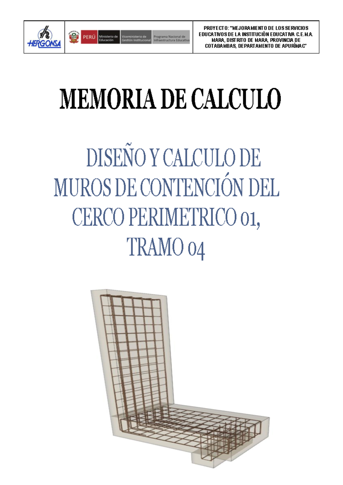 Memoria de Cálculo: Diseño de Muros de Contención - C.E.M.A. Mara - Document Preview