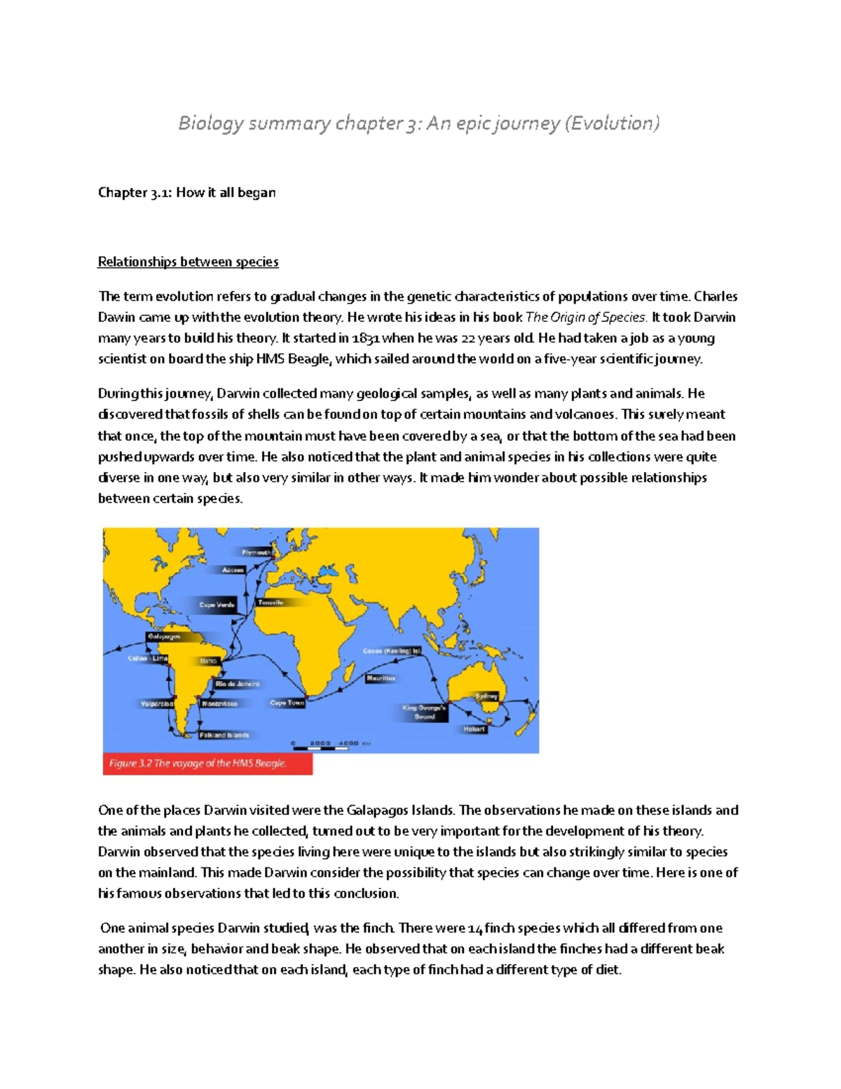 Biology Summary: Chapter 3 - Evolution Insights and Developments ...