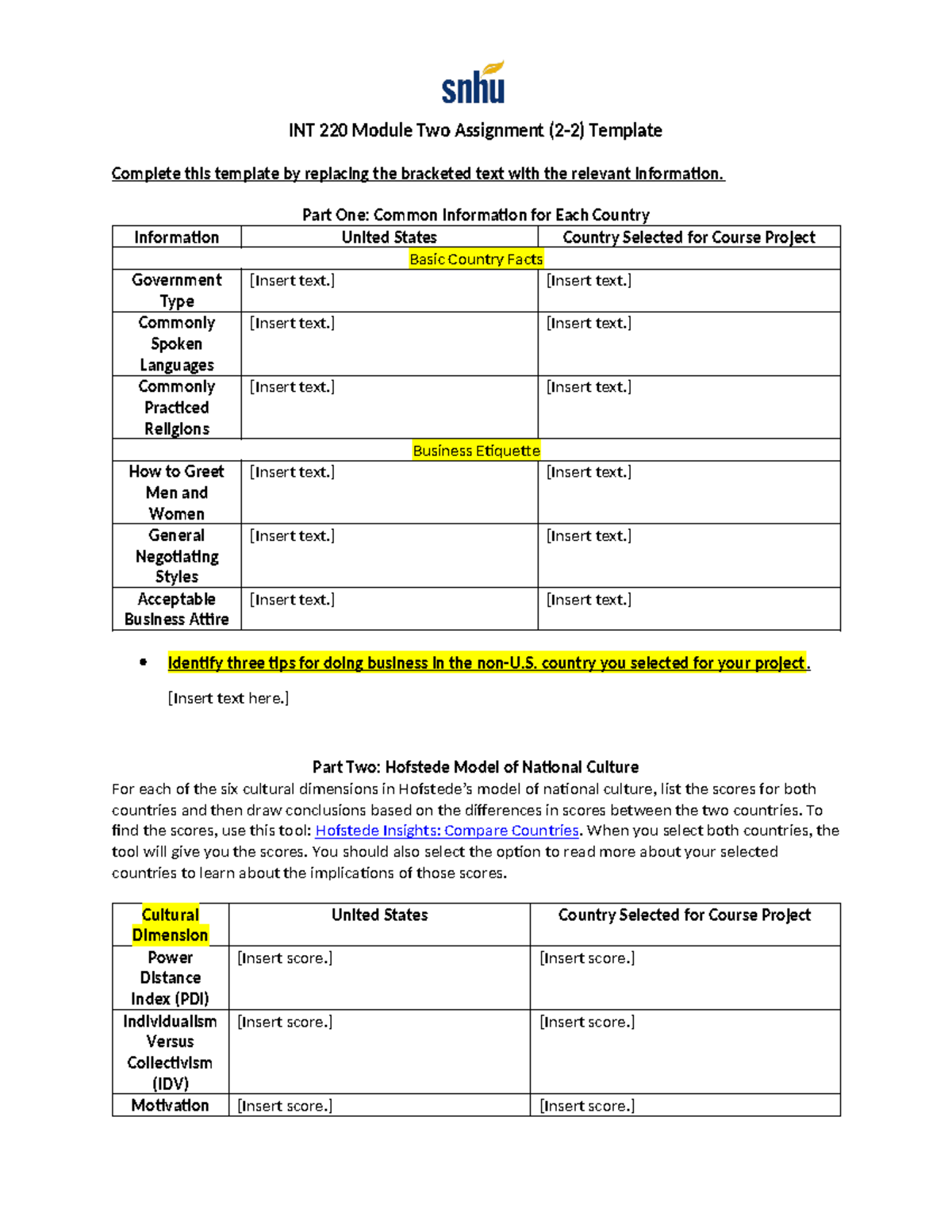 INT 220 Module Two Assignment (2-2) Template Guide - Studocu
