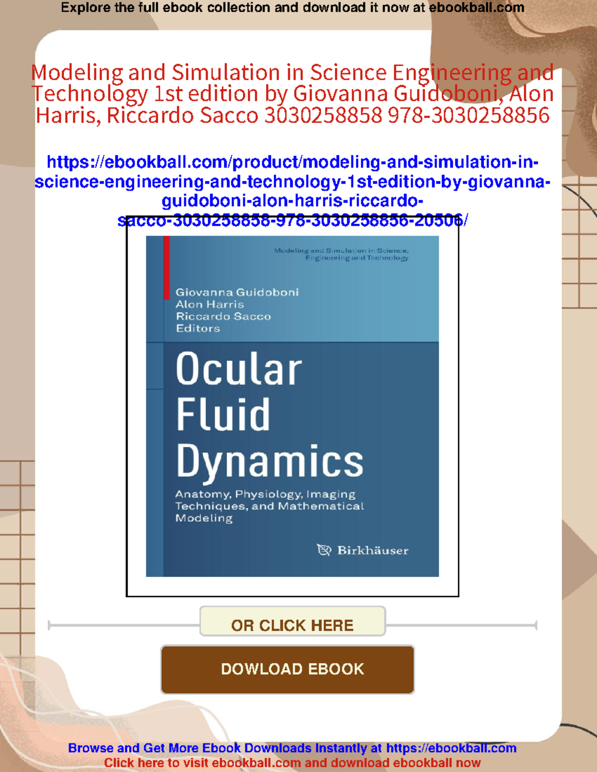 Modeling and simulation in science, engineering, and technology: A ...