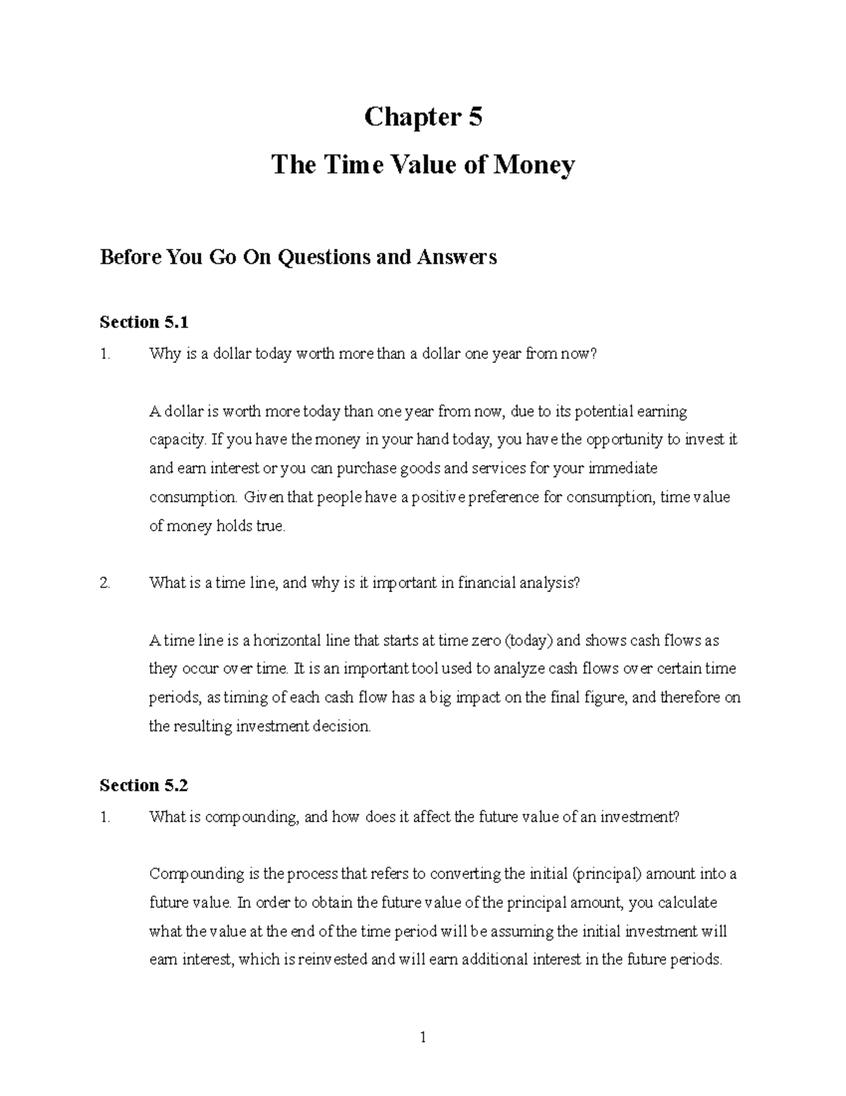 Ch05 - Time Value of Money Concepts and Calculations - Studocu