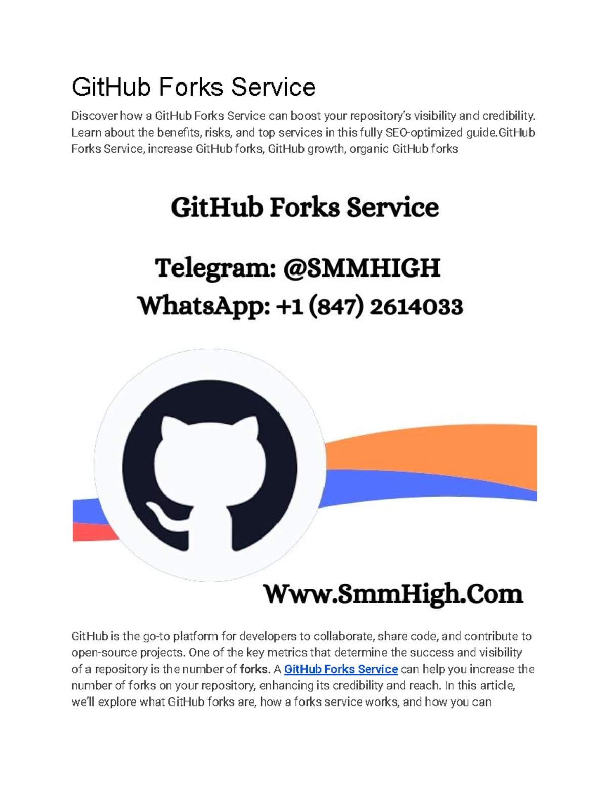 GitHub Forks Service - Learn about the benefits, risks, and top ...