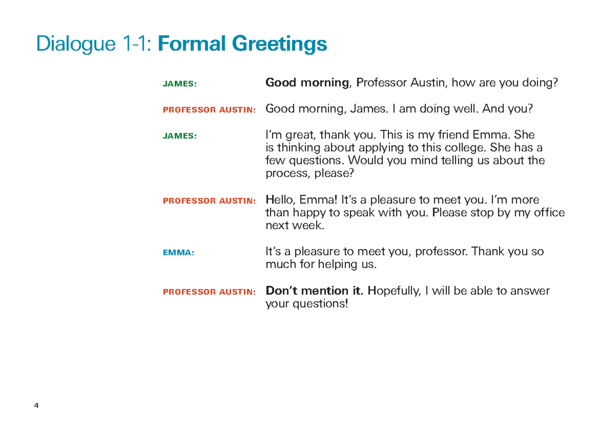 Formal Greetings and Introductions in English FQWLAHFOIHW Studocu