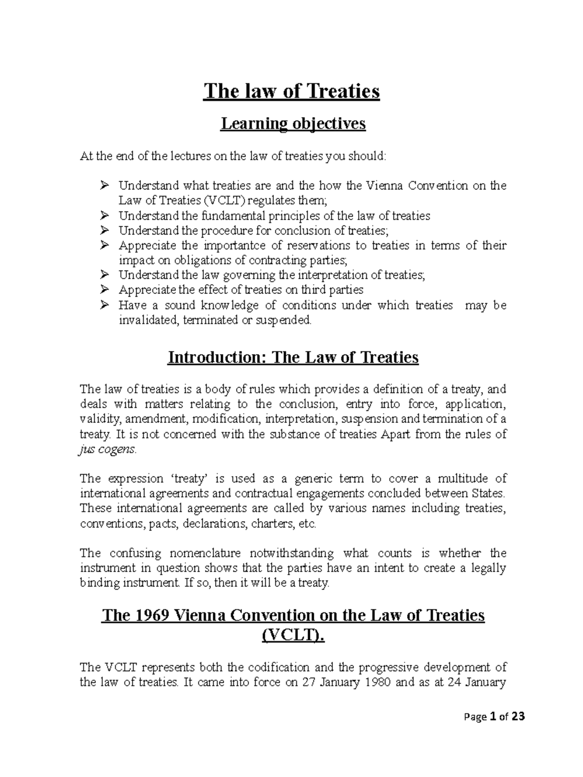 "Understanding the Law of Treaties: Key Principles & VCLT Insights ...