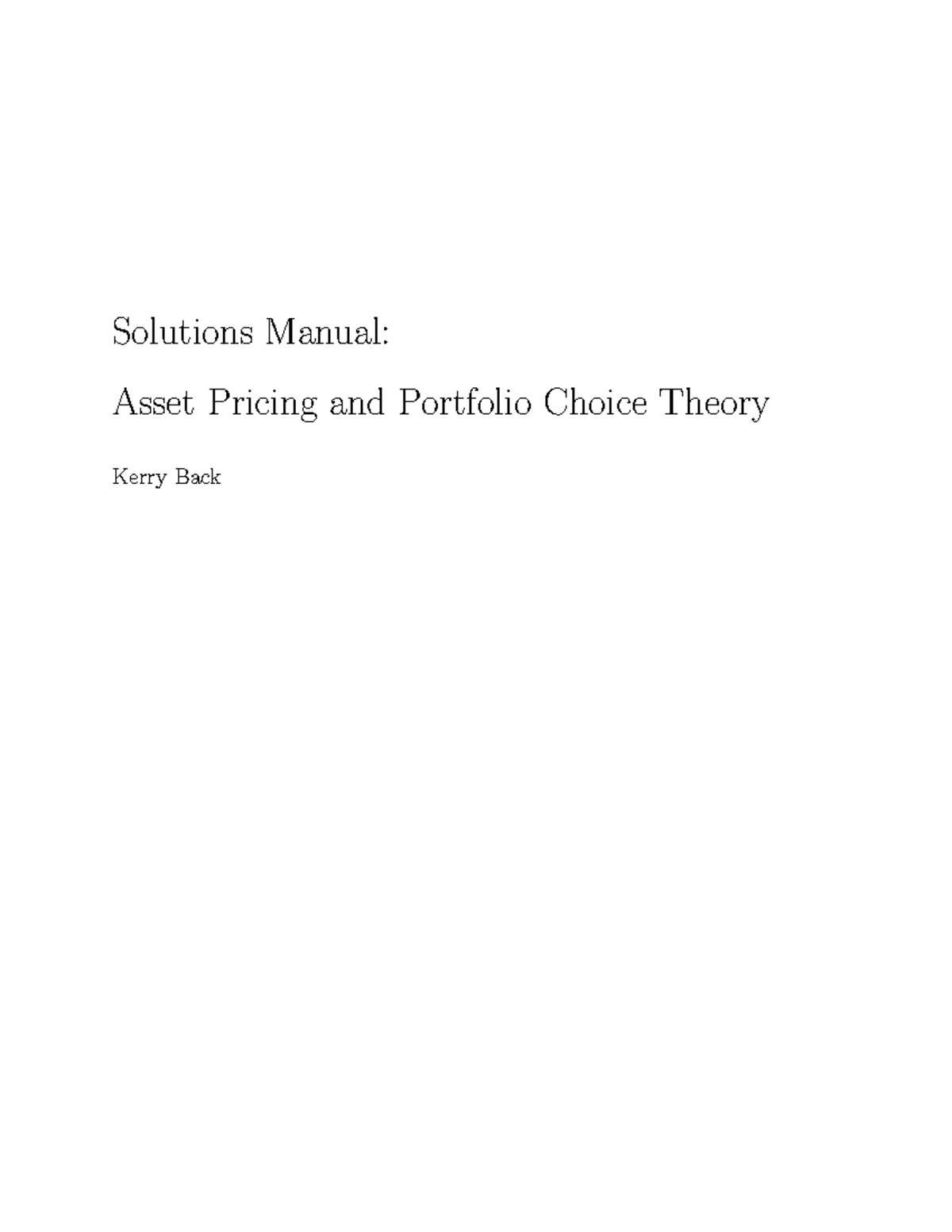 語学+参考書 Asset Pricing and Portfolio Choice Theory (Financial Management Association Survey and Synthesis) Amazon.com: Asset Pricing and Portfolio Choice Theory