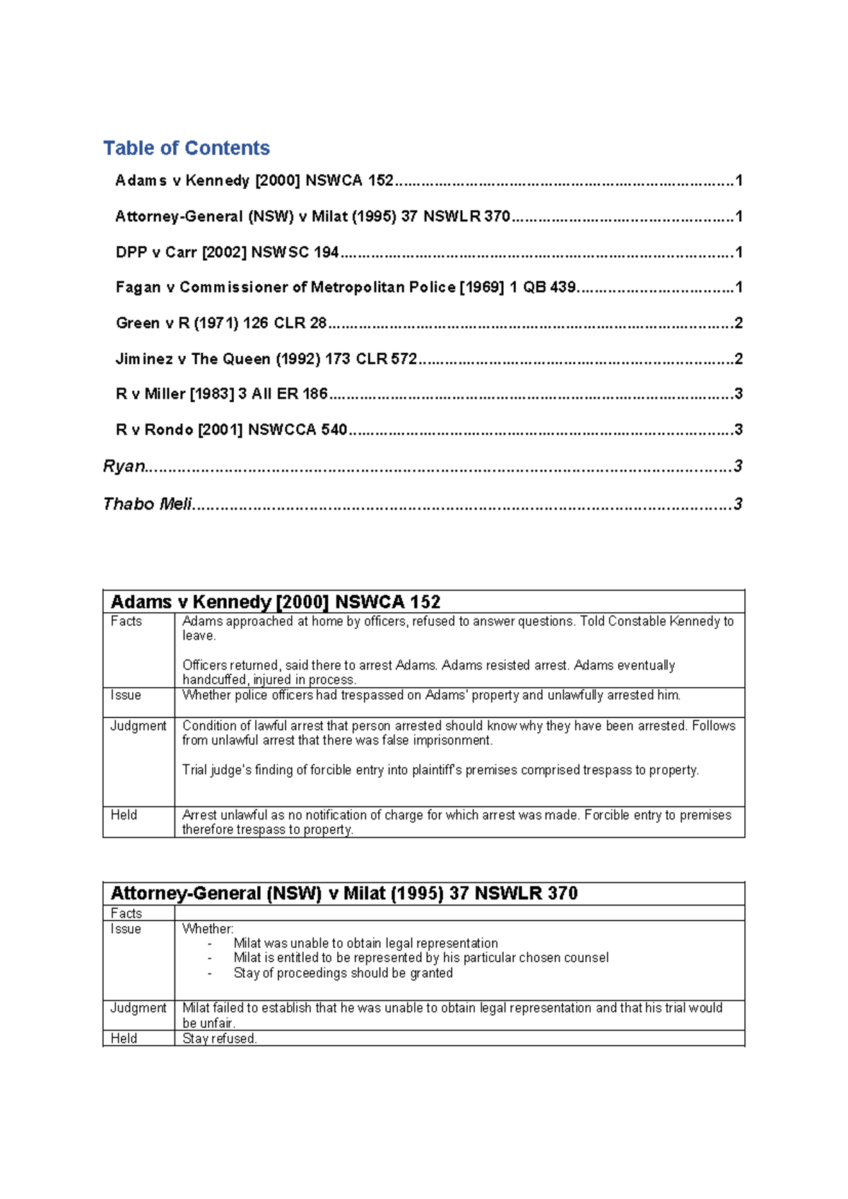 Weeks 1-5 Criminal Law Cases Overview (CRIM 101) - Studocu