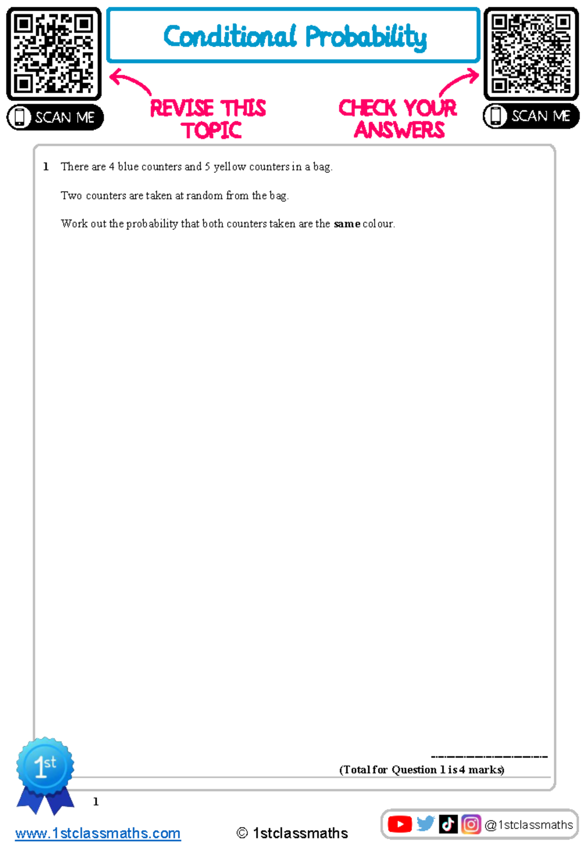 Conditional Probability Edexcel - Practice Questions and Solutions ...