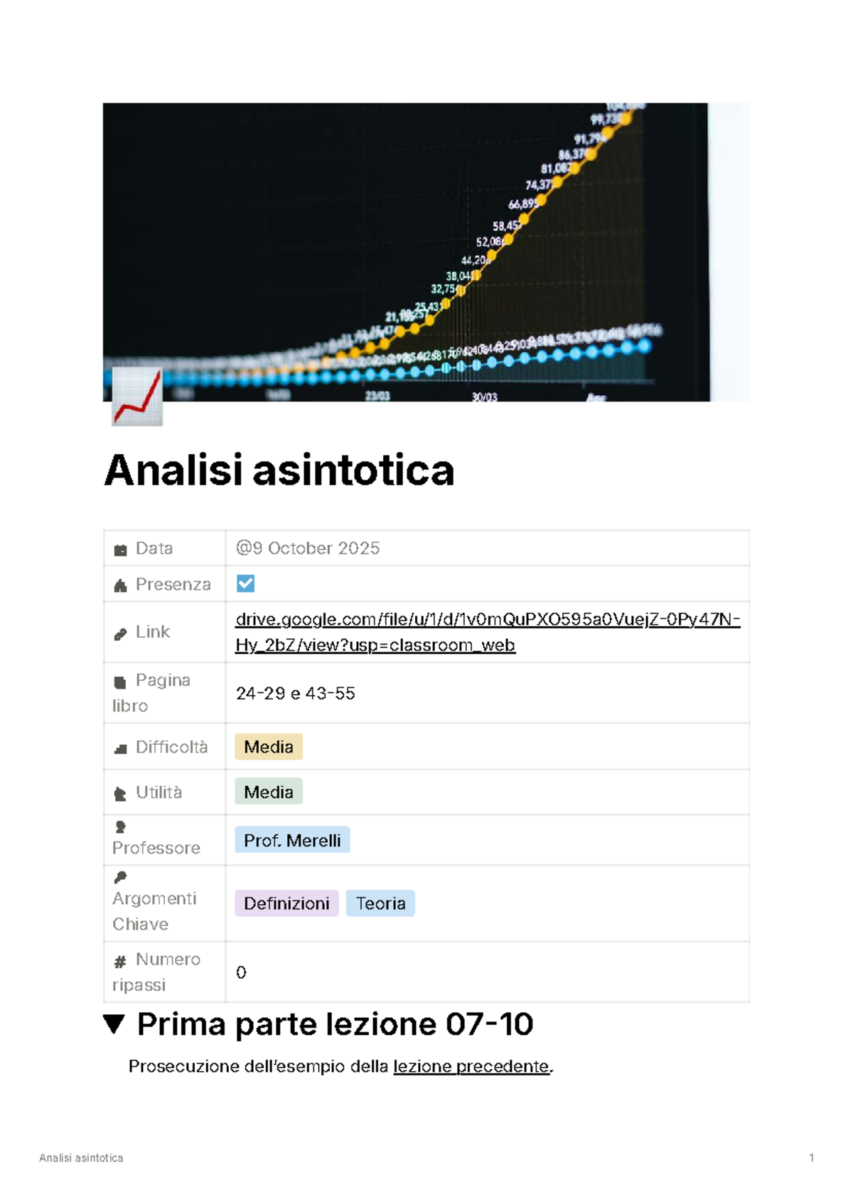 Analisi Asintotica - Corso di Algoritmi e Strutture Dati - Studocu