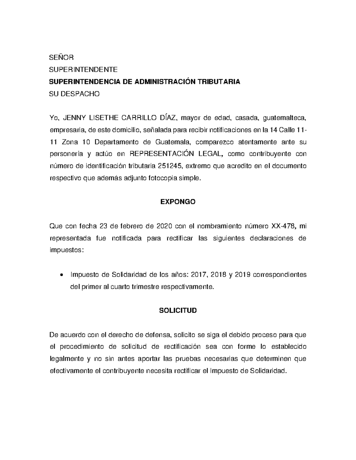 Memorial de Solicitud de Nulidad ante la SAT - Caso ISO 2020 - Document Preview