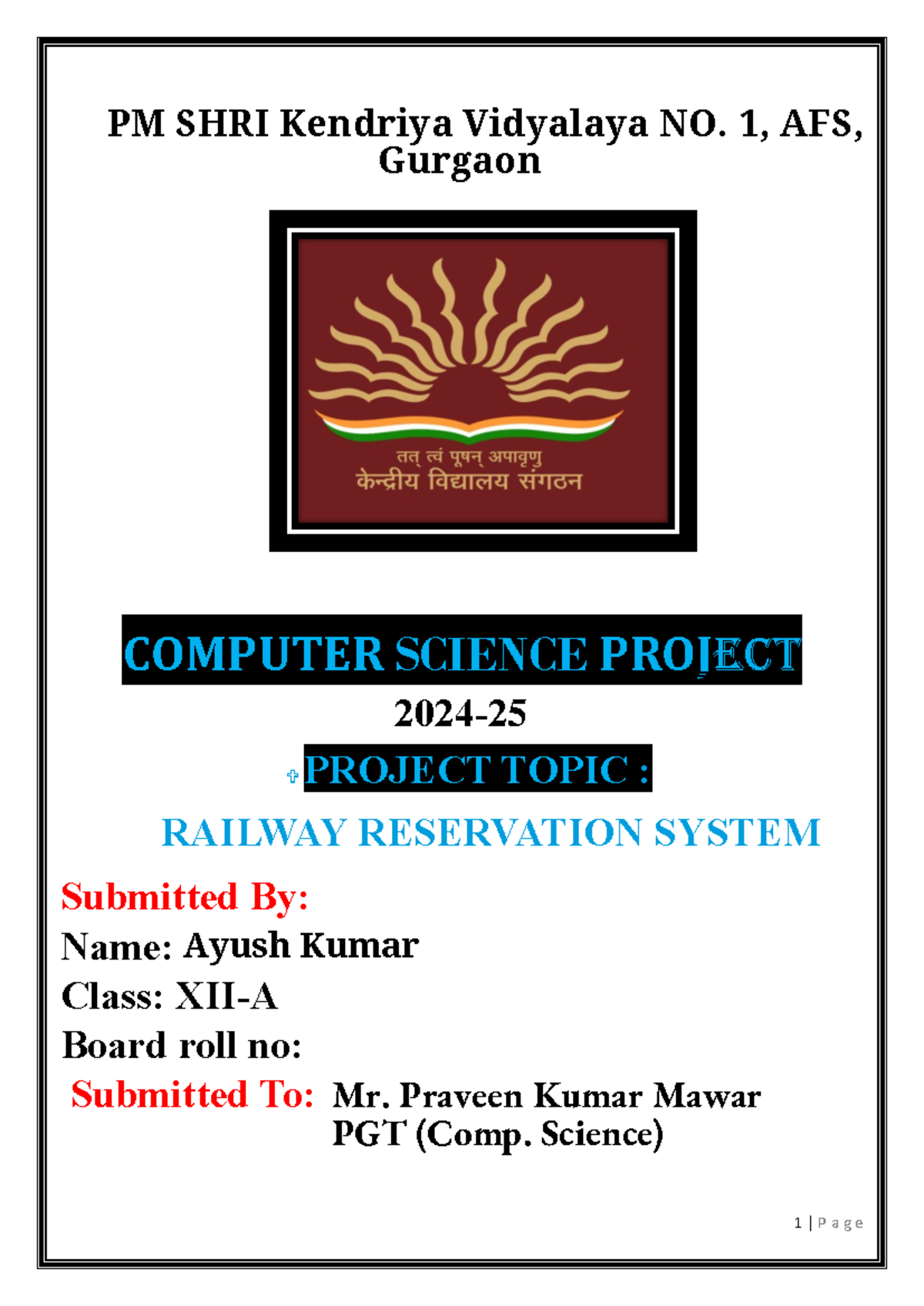 CS- Project-2023-24-NEW-1 (4) - COMPUTER SCIENCE PROJECT PROJECT TOPIC ...