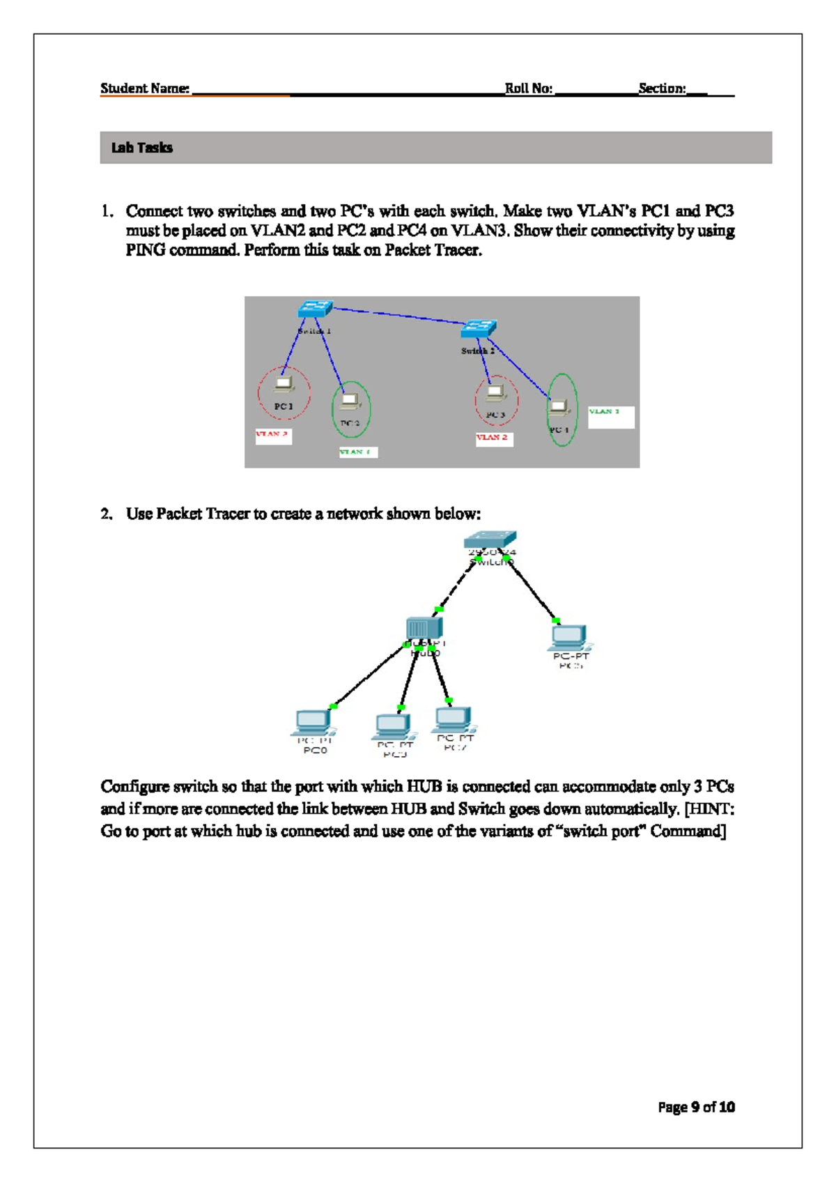 Lab6 task networking labs - Computer communications and networks - Studocu