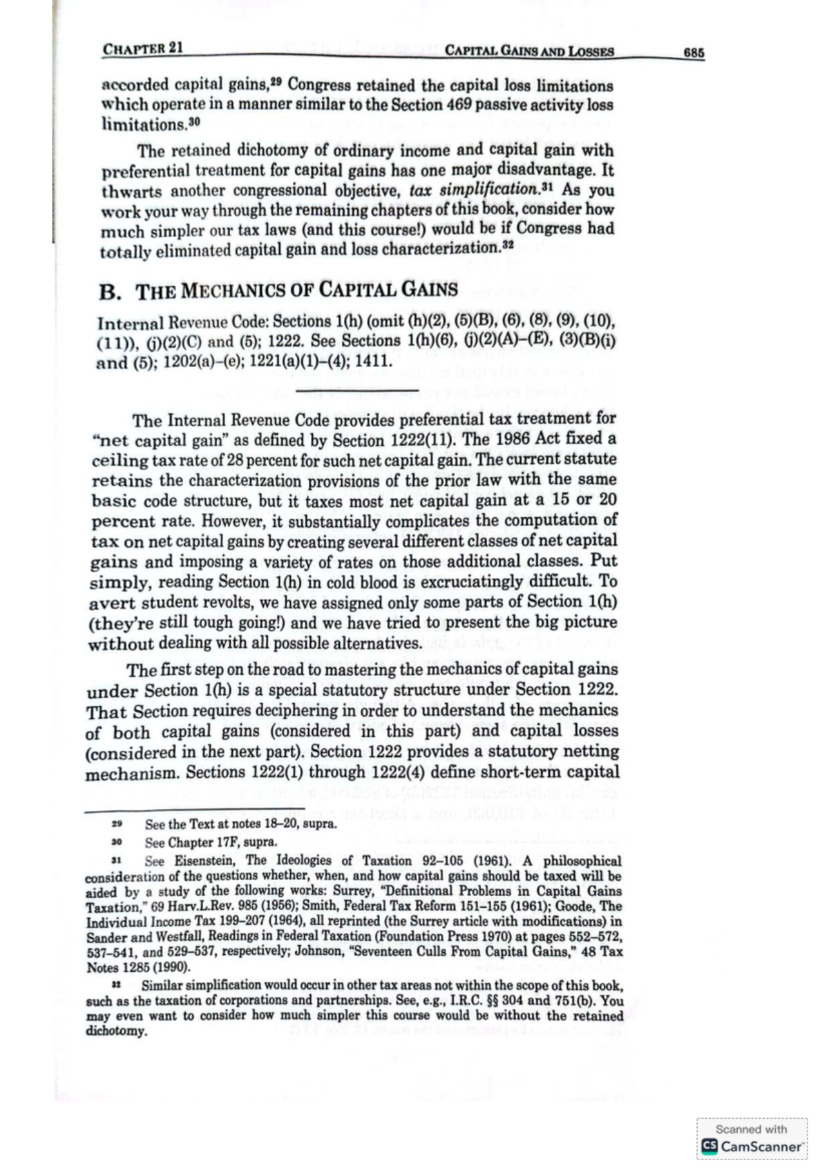 CHAPTER 21 SUMMARY AND ANALYSIS OF CAPITAL GAINS AND LOSSES - Studocu