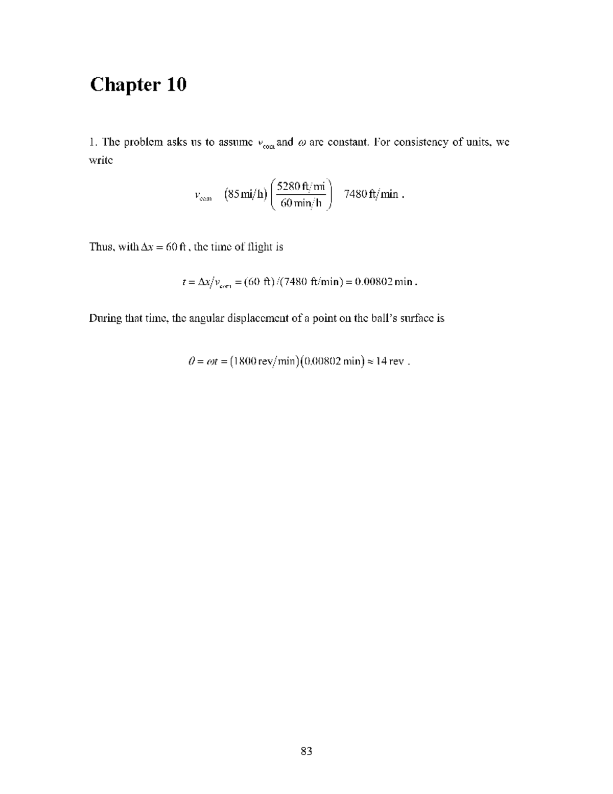 11E Chapter 10 Notes on Angular Motion and Velocity Calculations - Studocu