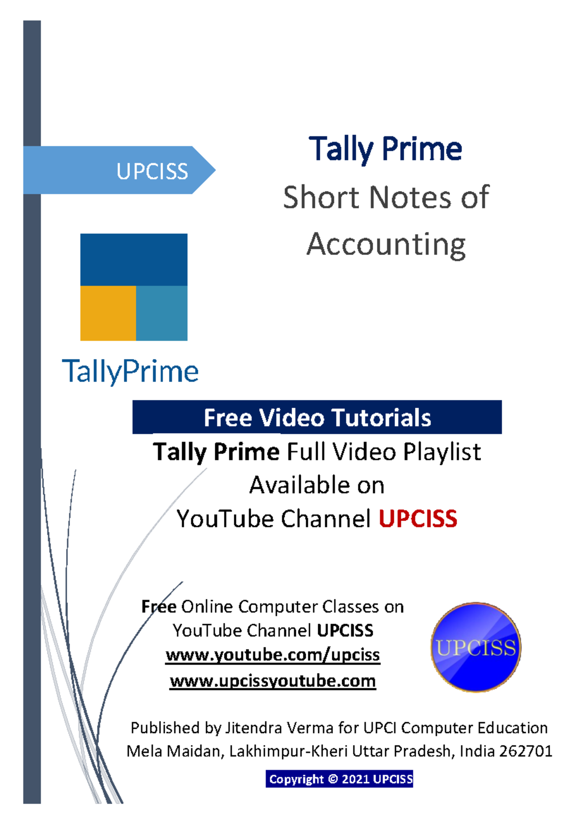 Tally Prime Notes for Accounting - UPCISS Final Exam Guide - Studocu