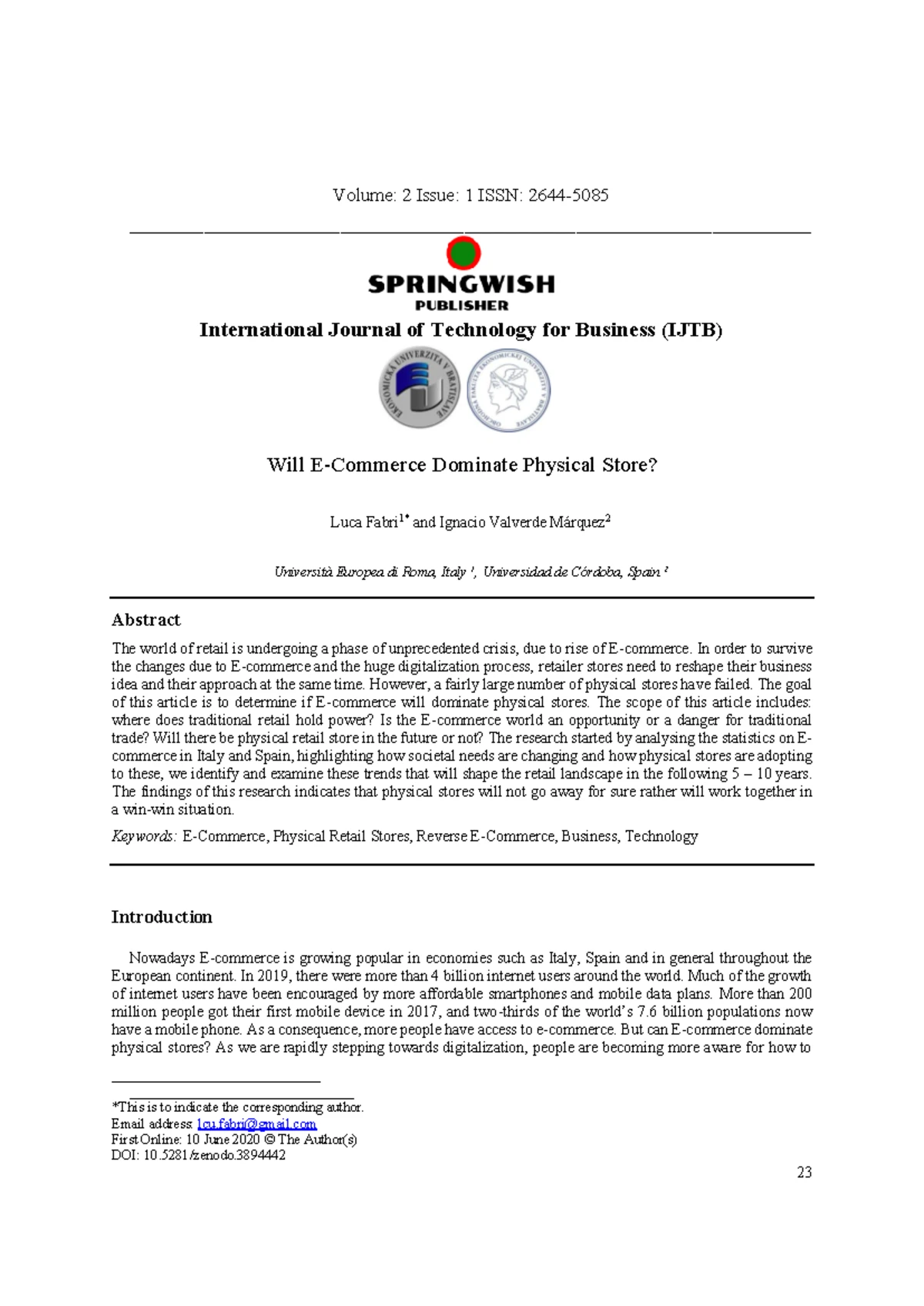 136-Article Text-323-1-10-202006 15 - Volume: 2 Issue: 1 ISSN: 2644 ...