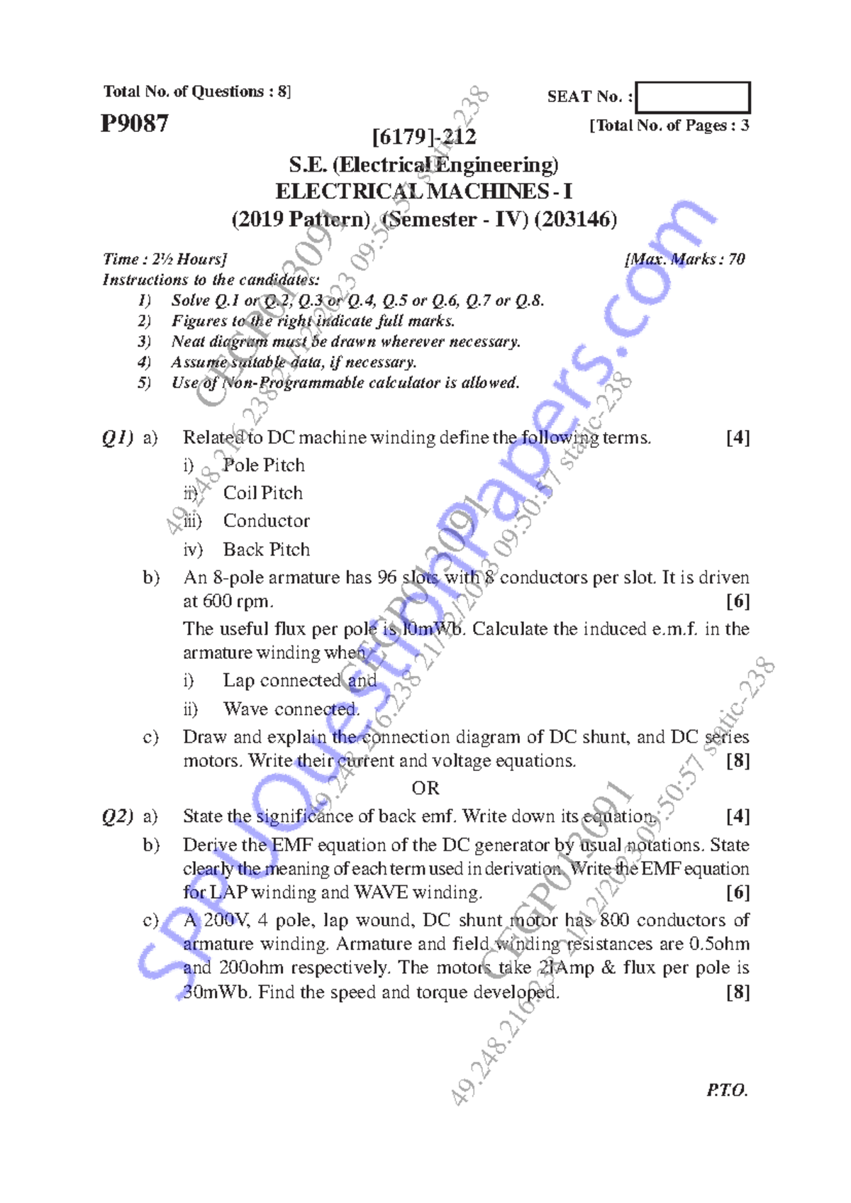 Be electrical-engineering semester-4 2023 november electrical-machines ...