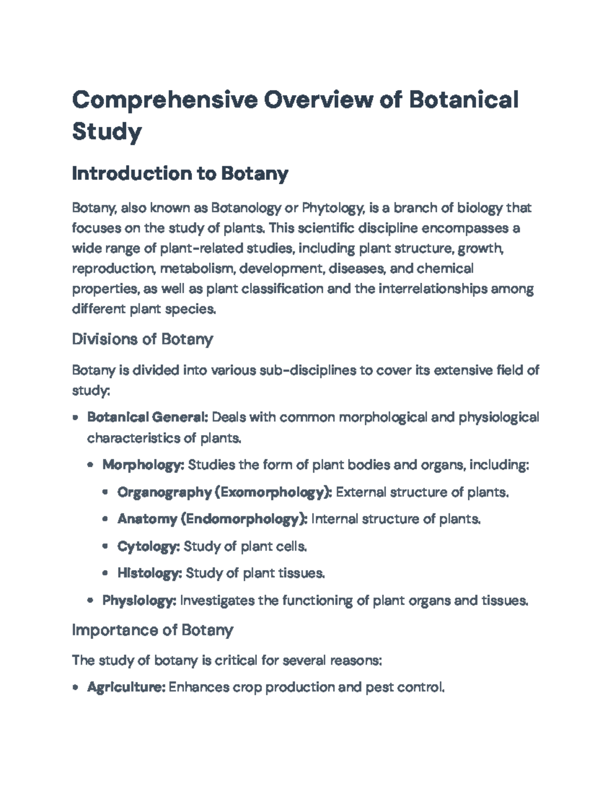 Comprehensive Overview of Botany: Structure, Function & Classification ...