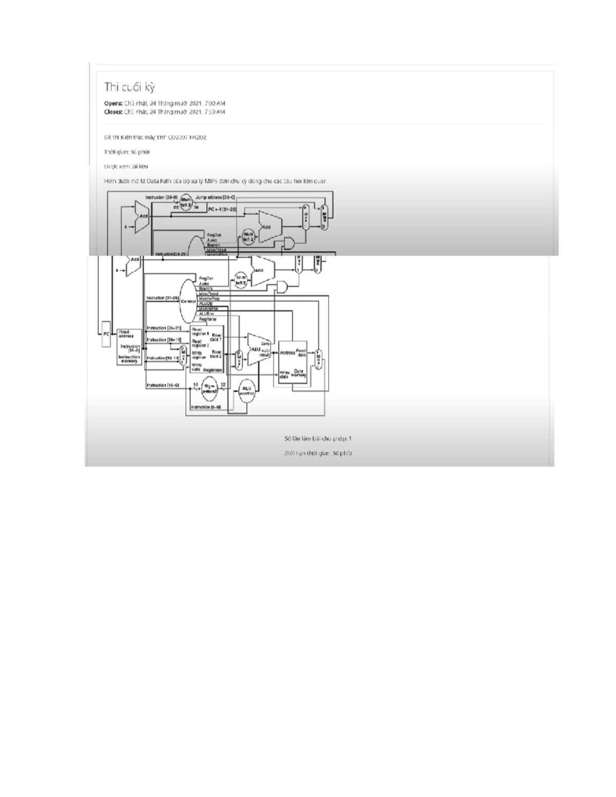 Final Exam Review for Arch 202: MIPS CPU & Memory Design Concepts - Studocu