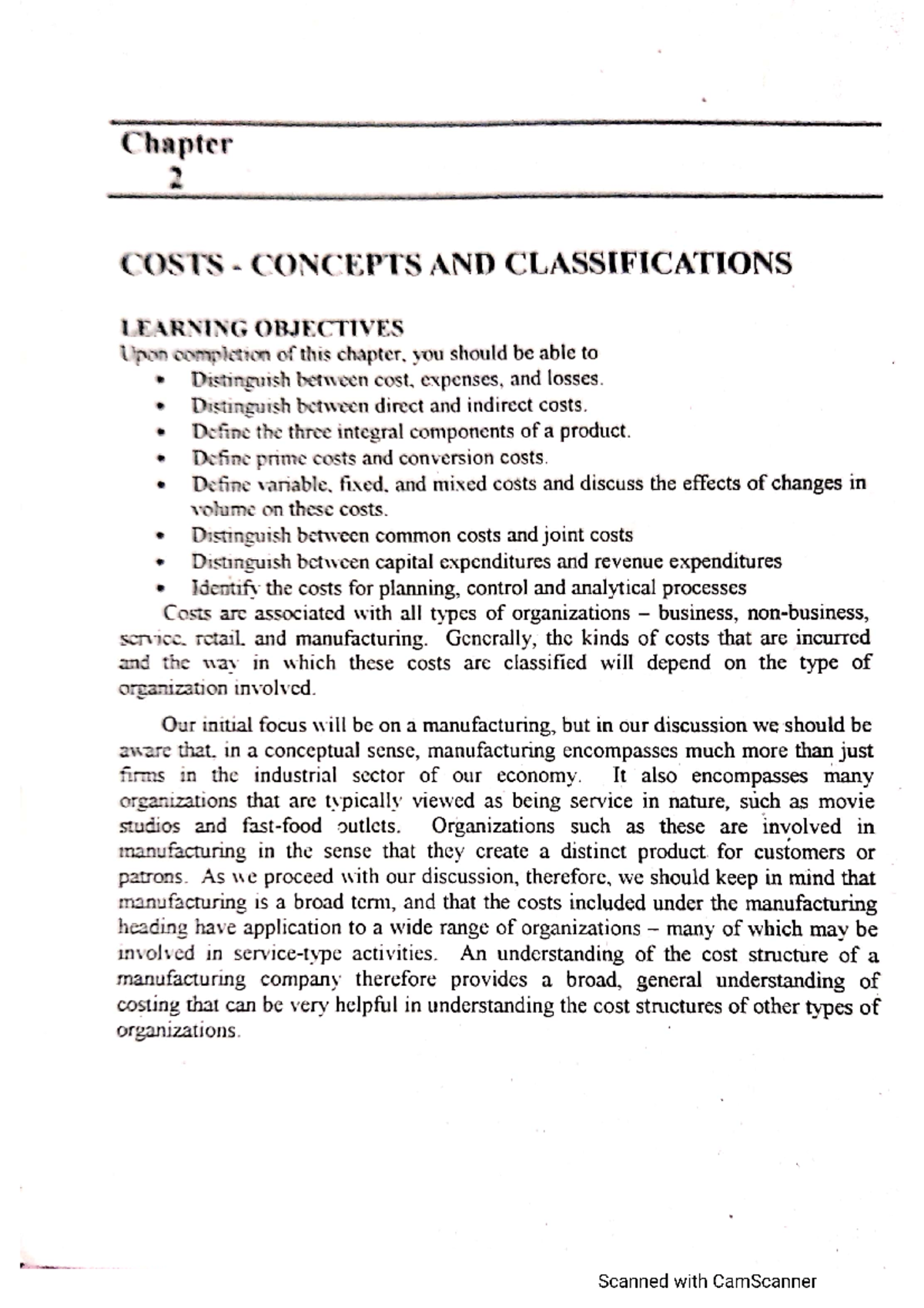 Cost Concepts and Classification - BS Secondary Education - Studocu
