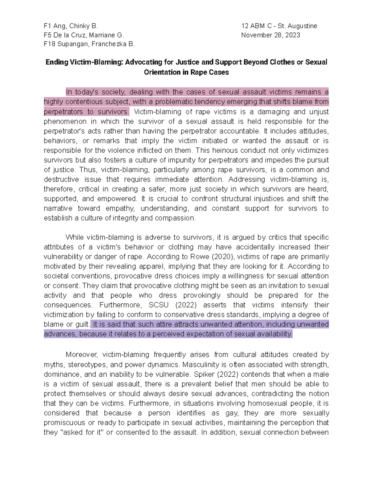 EAPP Position Paper - Essay - F1 Ang, Chinky B. 12 ABM C - St ...