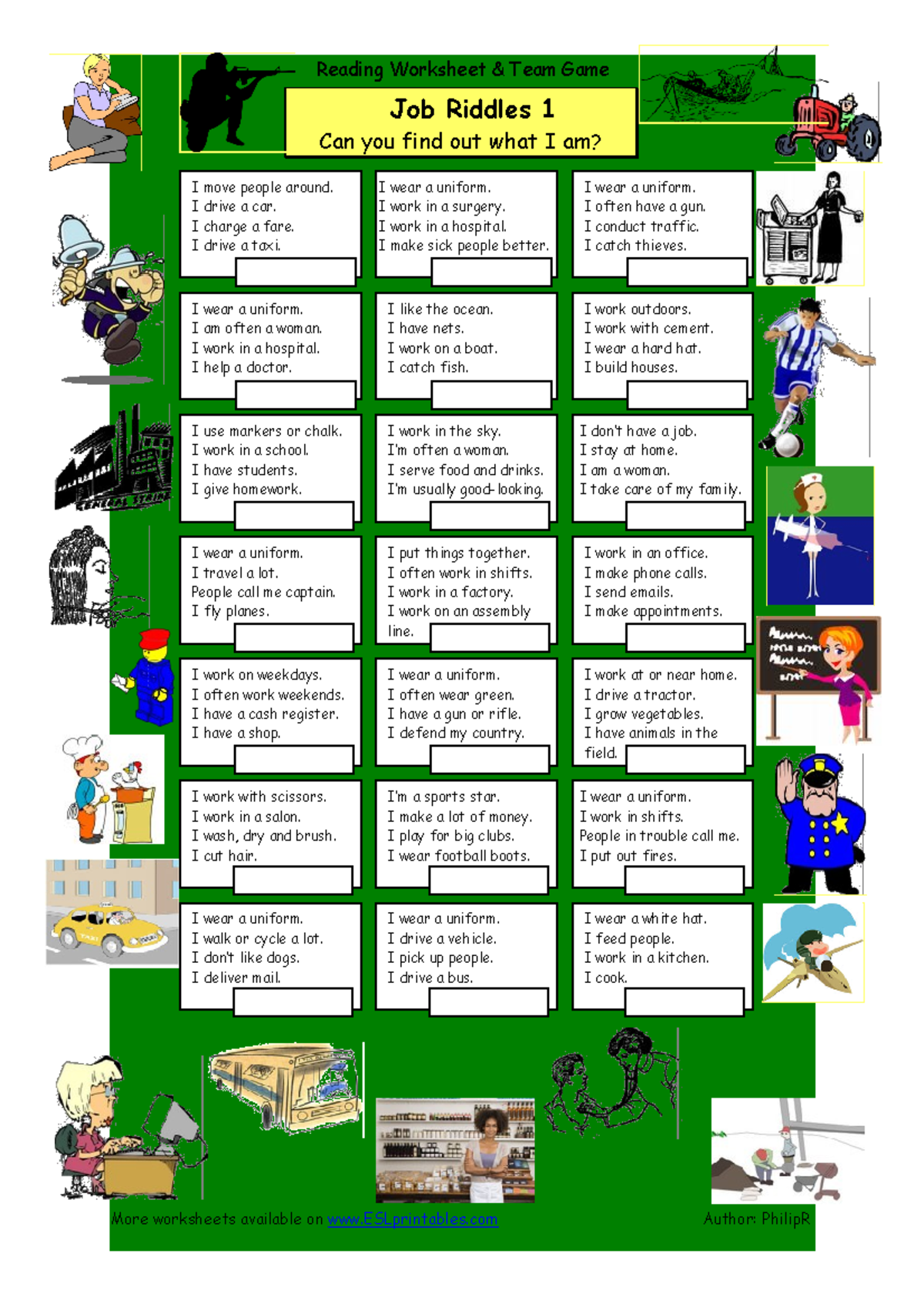 Job Riddles 1: Engaging Team Activities for Classroom Dynamics 4084 ...