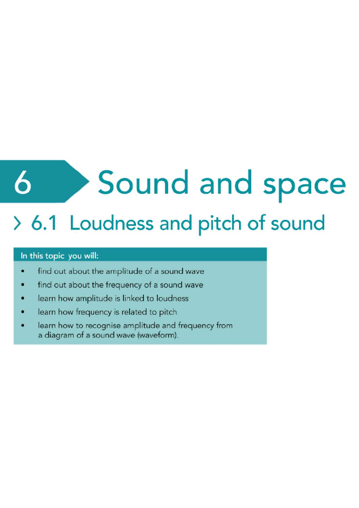 6.1 S2 - Science: Loudness and Pitch of Sound Waves - Studocu