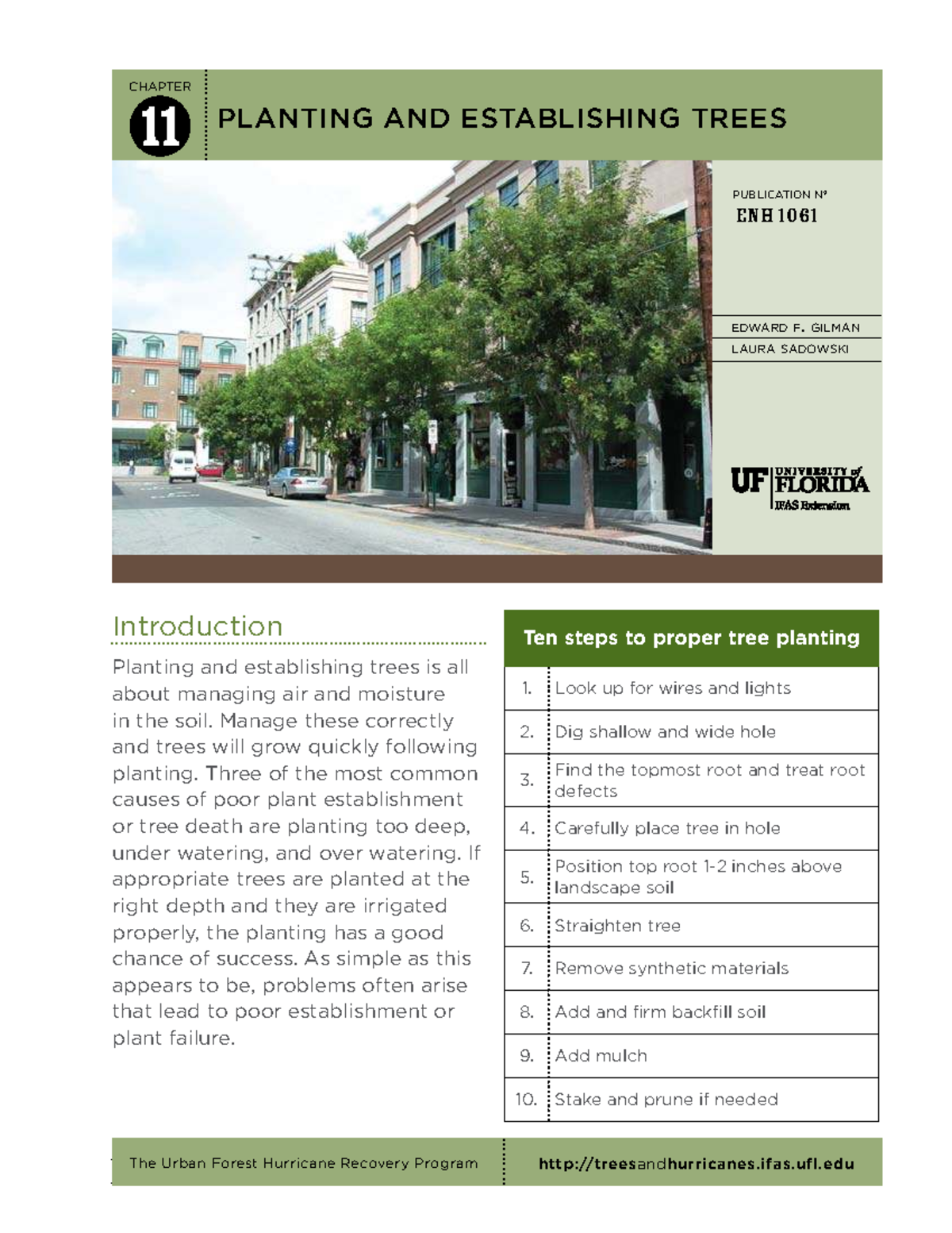 CHAPTER ENH 1061: Planting and Establishing Trees Guide - Studocu