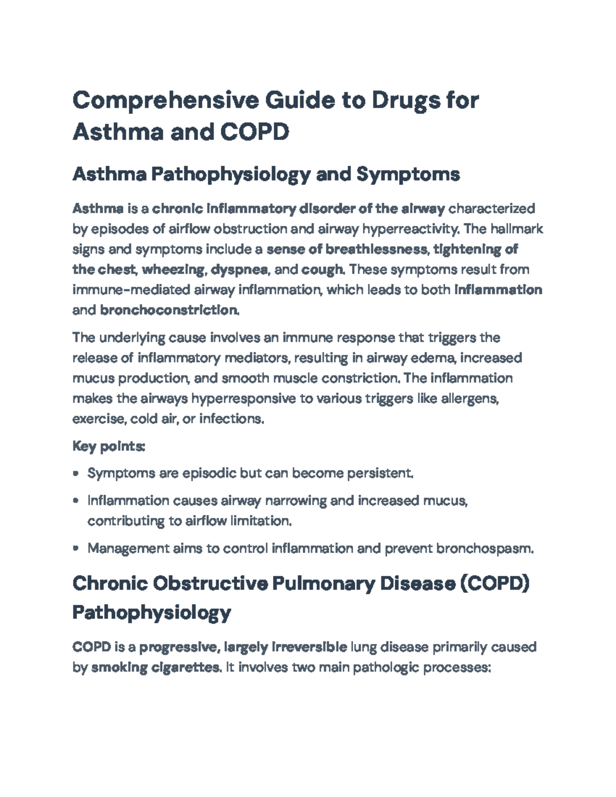 Comprehensive Guide on Asthma and COPD Pharmacotherapy Strategies ...