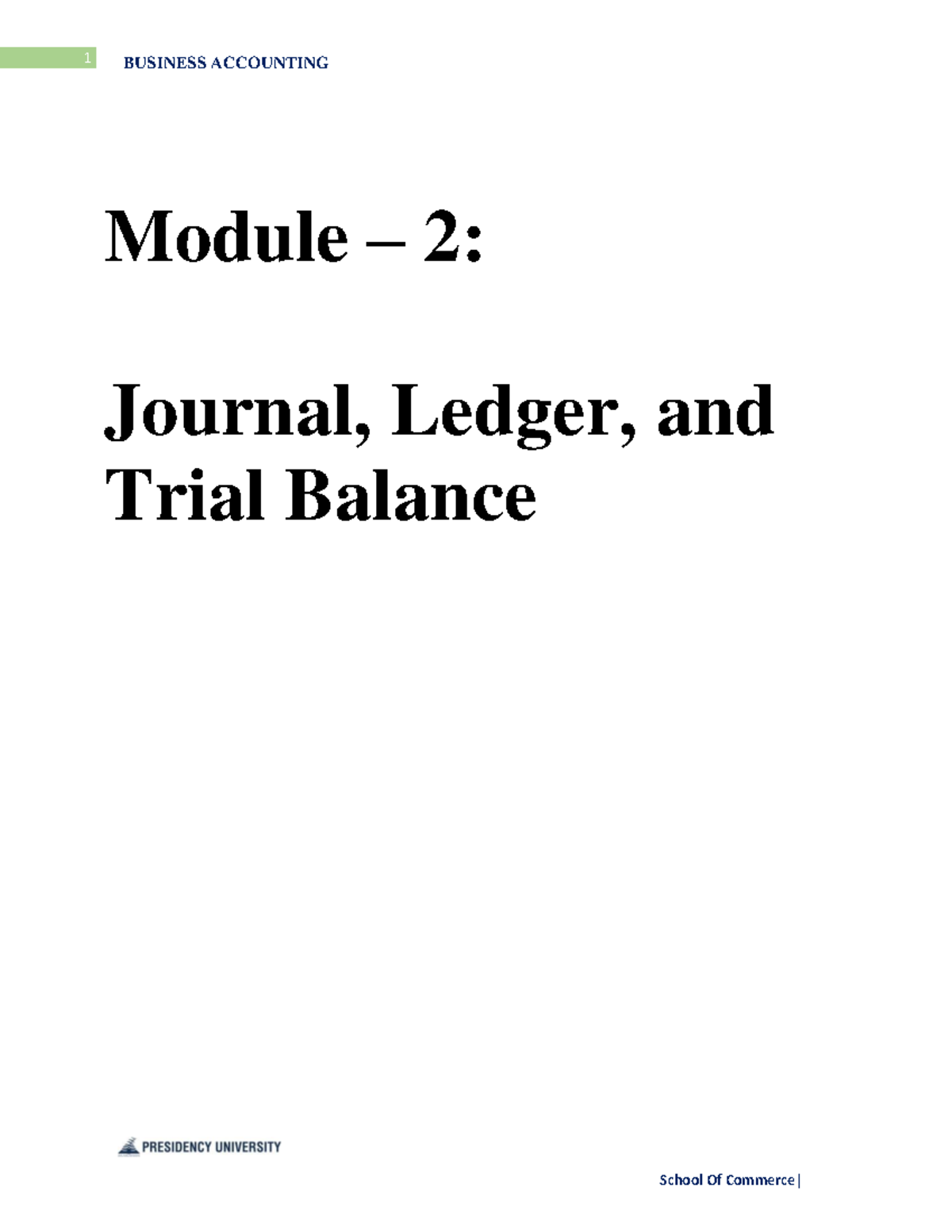 BA Module 2 - it will help you to understand introduction of accounting ...