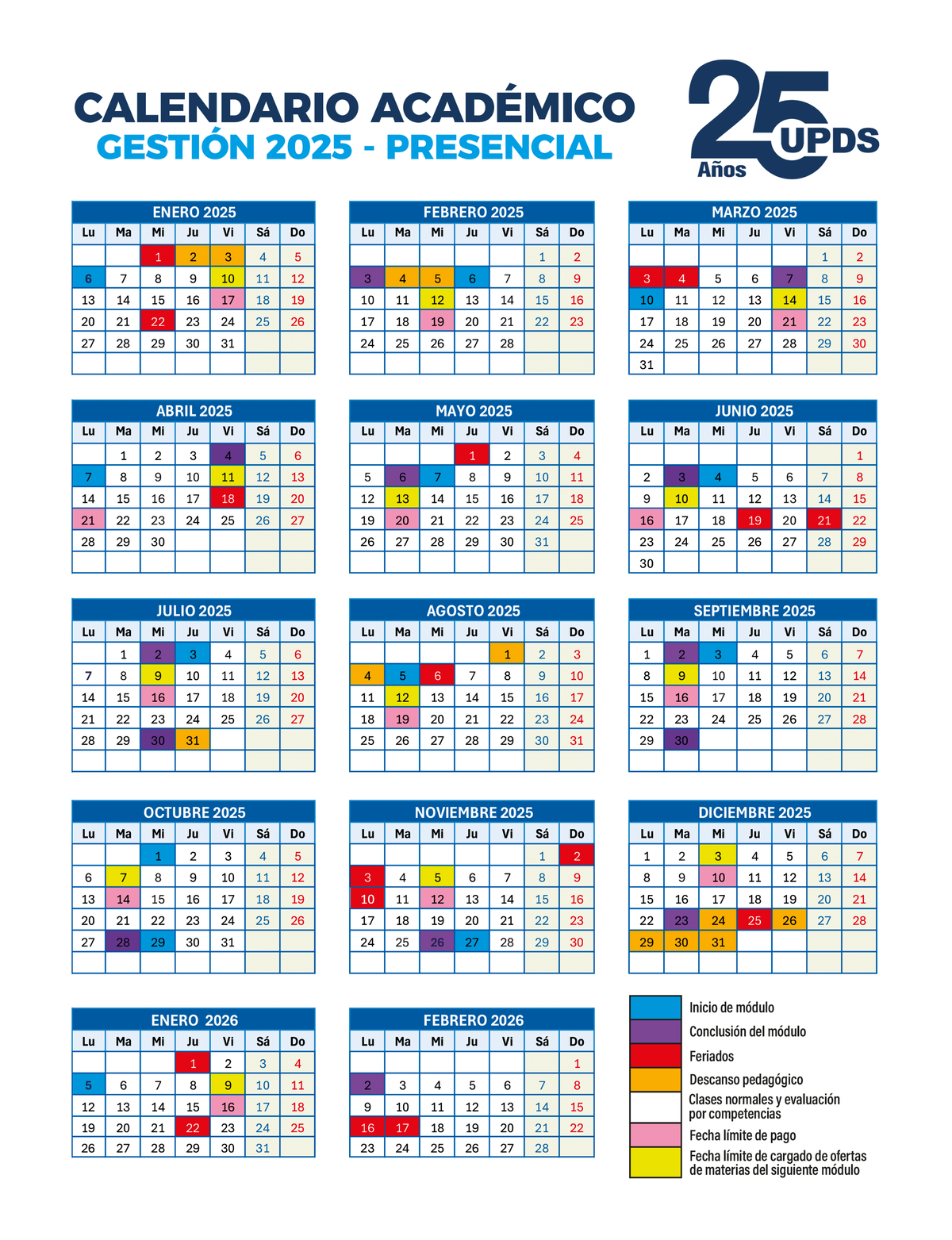 Calendario académico antioquia 2025 6