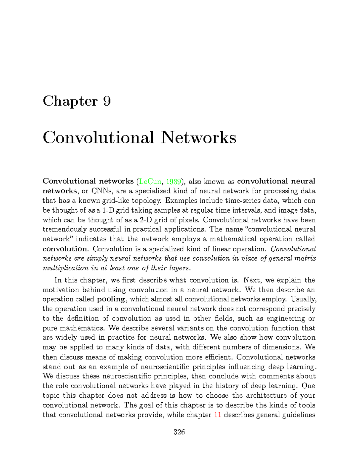 Chapter 9: Convolutional Networks in Deep Learning (CS 101) - Studocu