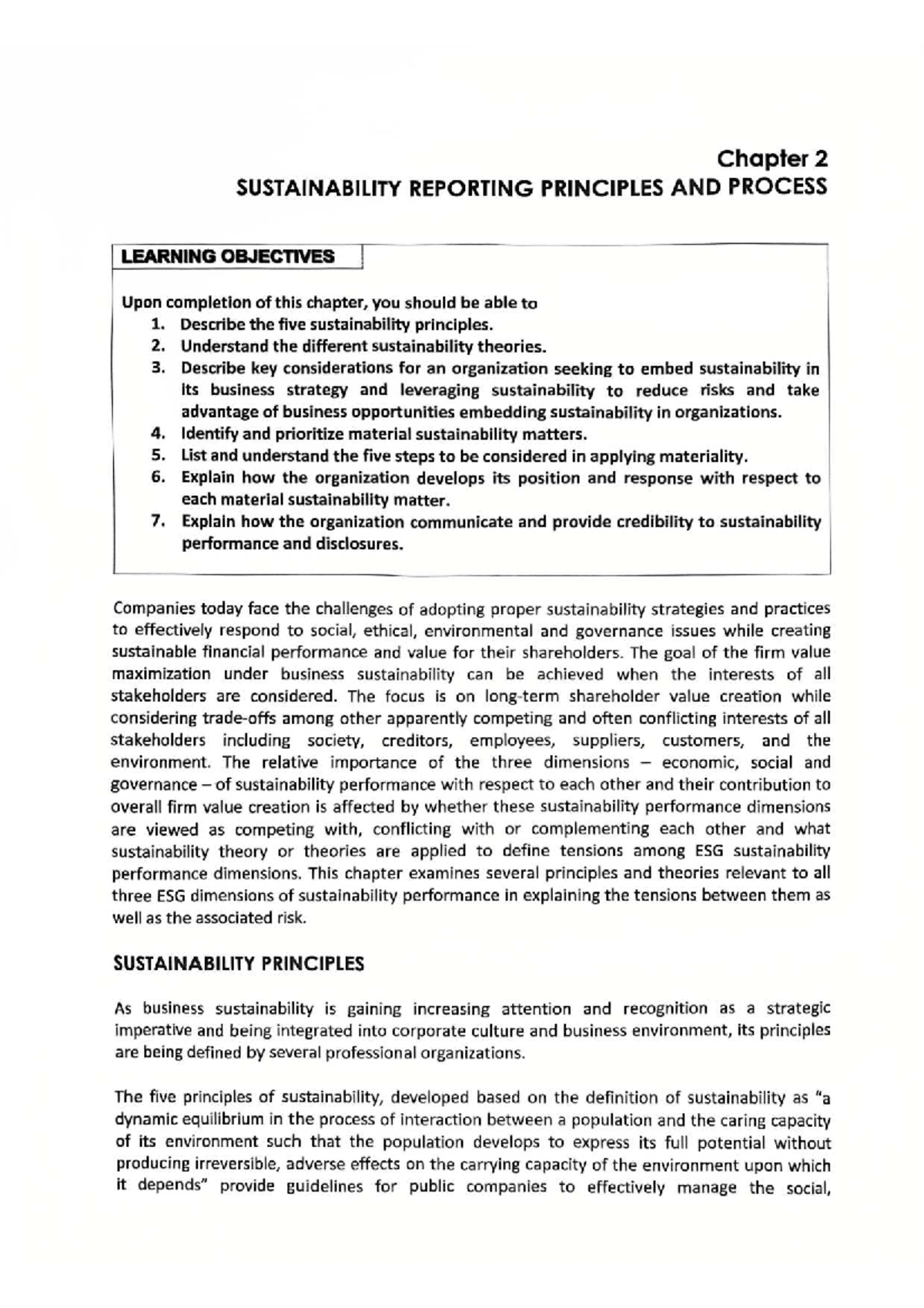 Chapter 2: Sustainability Reporting Principles and Processes (XTAUDIT 2 ...