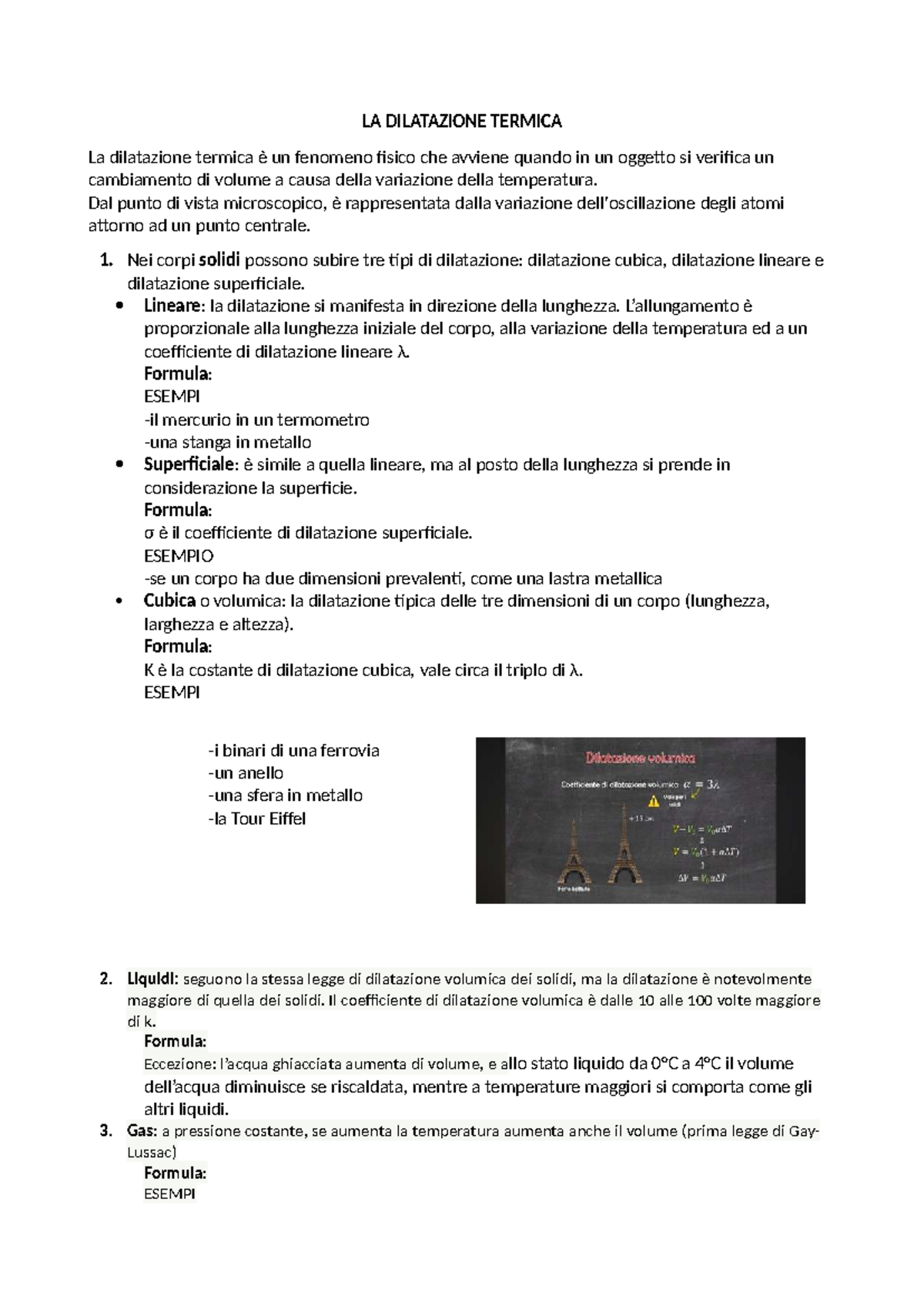dilatazione termica nei solidi liquidi e gas Dilatazione termica main image 1